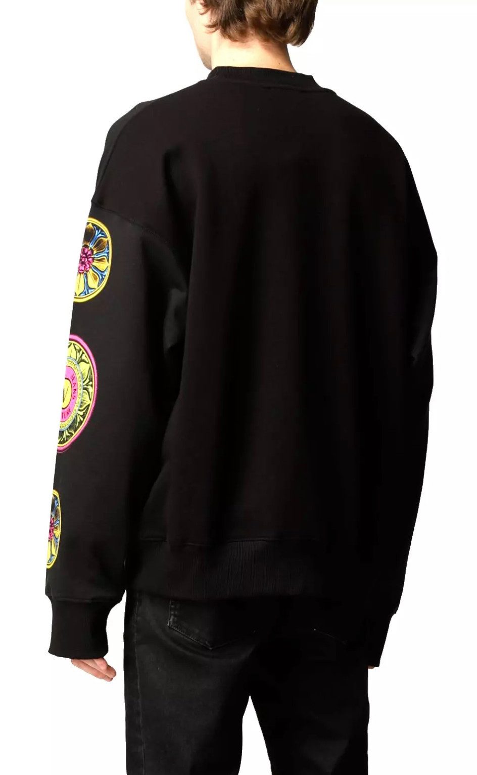 Versace Jeans Couture Sweatshirt Oversize Logo Pullover Sweater S All-Over-Print im typischen barocken Versace