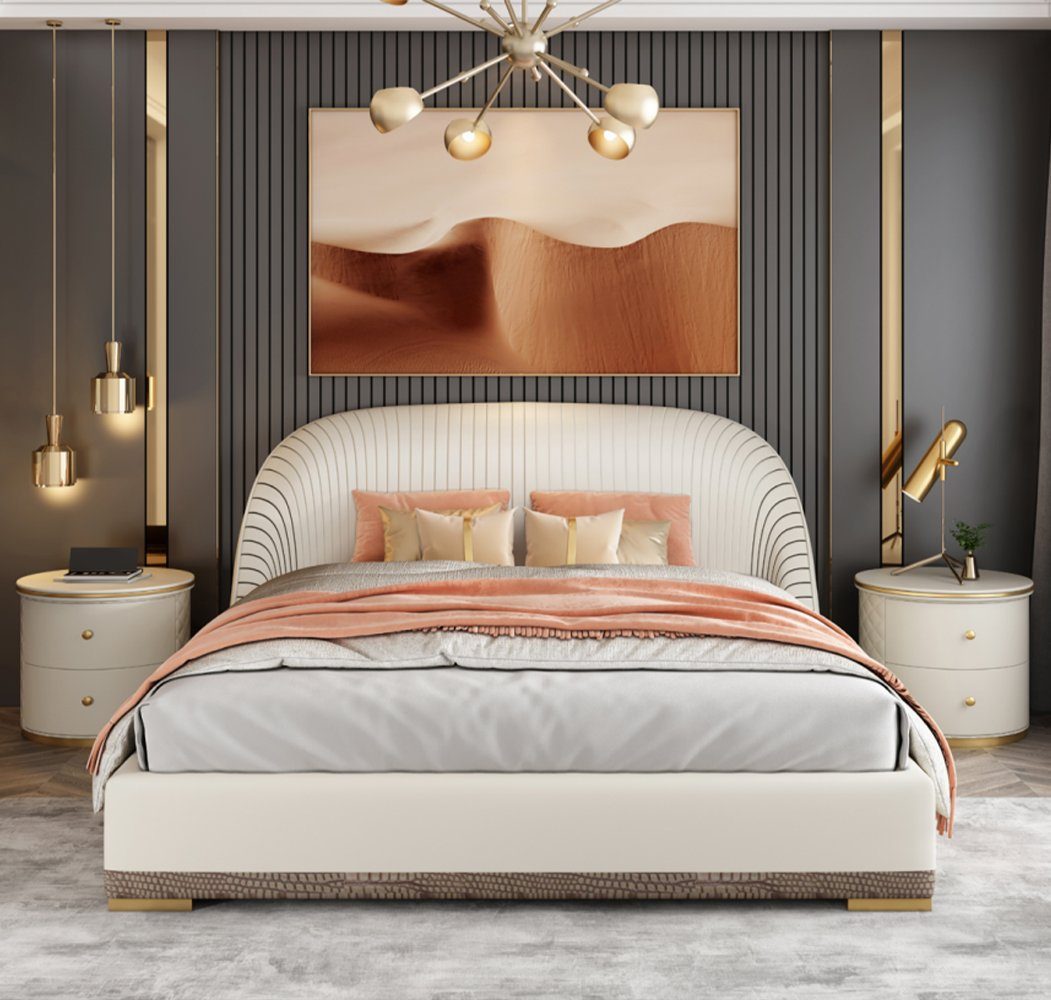JVmoebel Bett Luxus Doppelbett Betten (Bett), Hotel Design Made Schlafzimmer Europe In Möbel Einrichtung