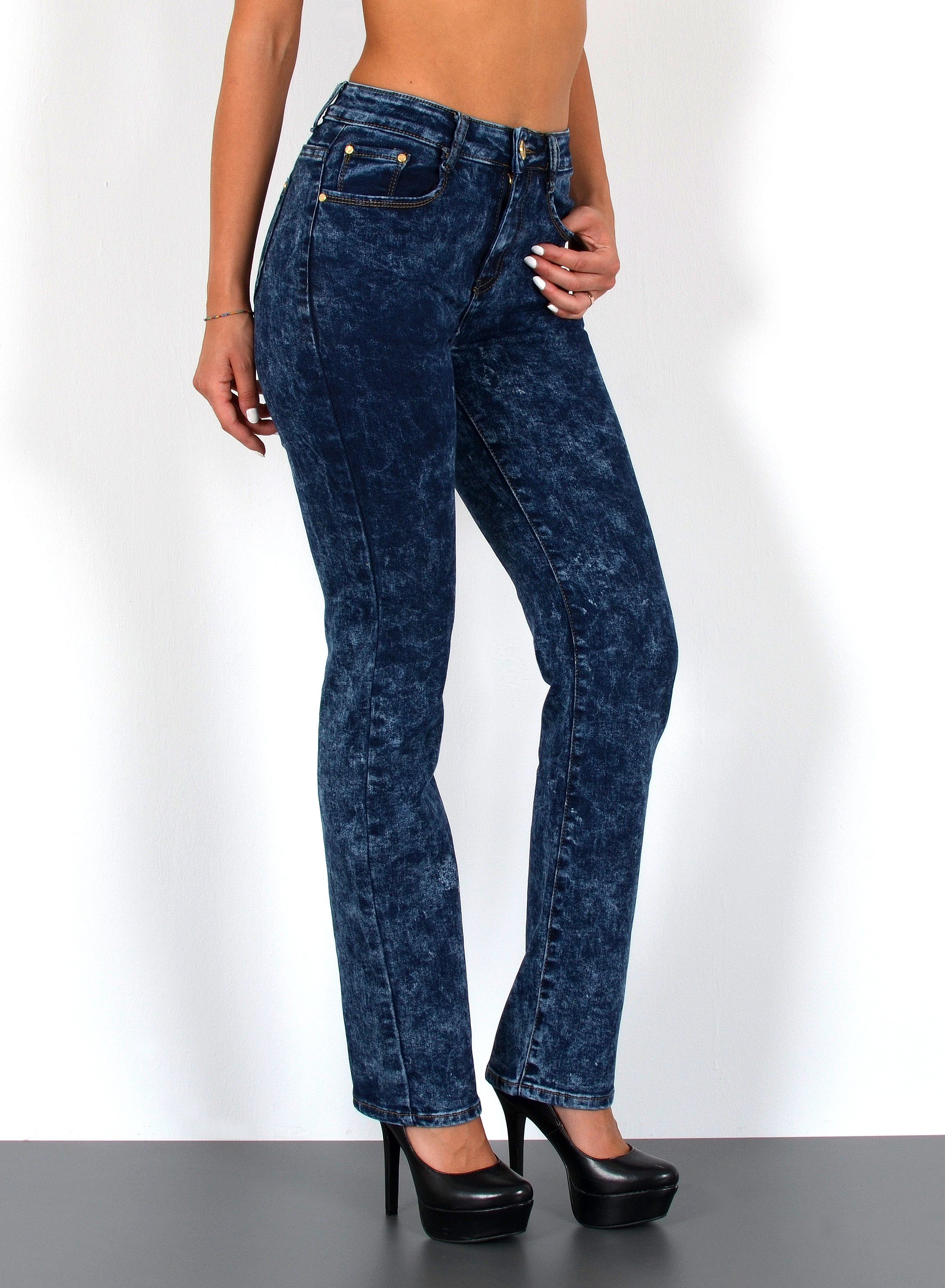 ESRA Straight-Jeans Damen Jeans Straight Leg günstig online kaufen