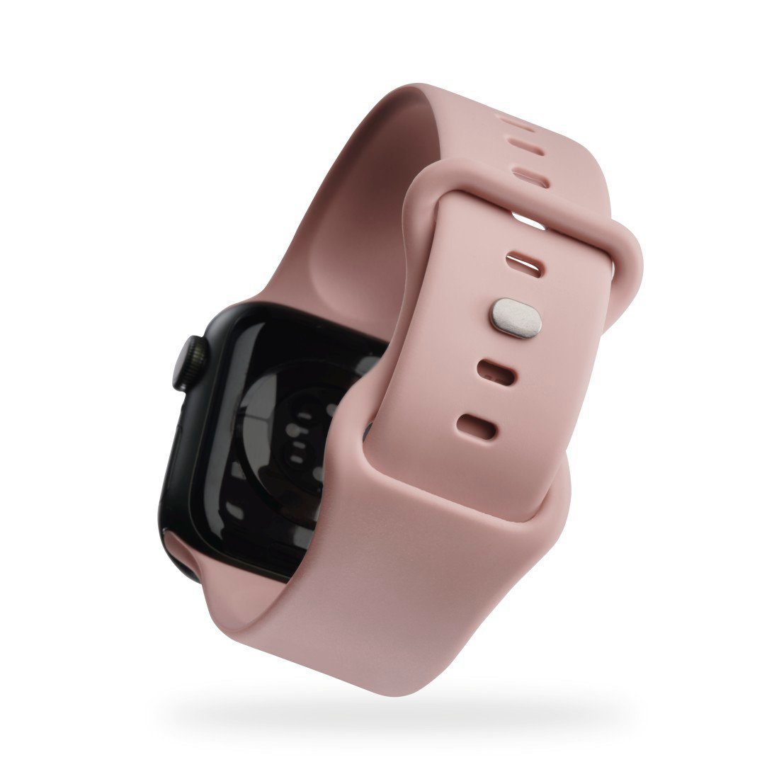 Hama Smartwatch-Armband Wechselarmband 1 und Druckknopf, Apple 38 41 für mm, 5, 2, Watch 6, mm, Silikon, Apple 8, rosa Watch SE, Watch 9 7, 4, mm, 40 3, Apple