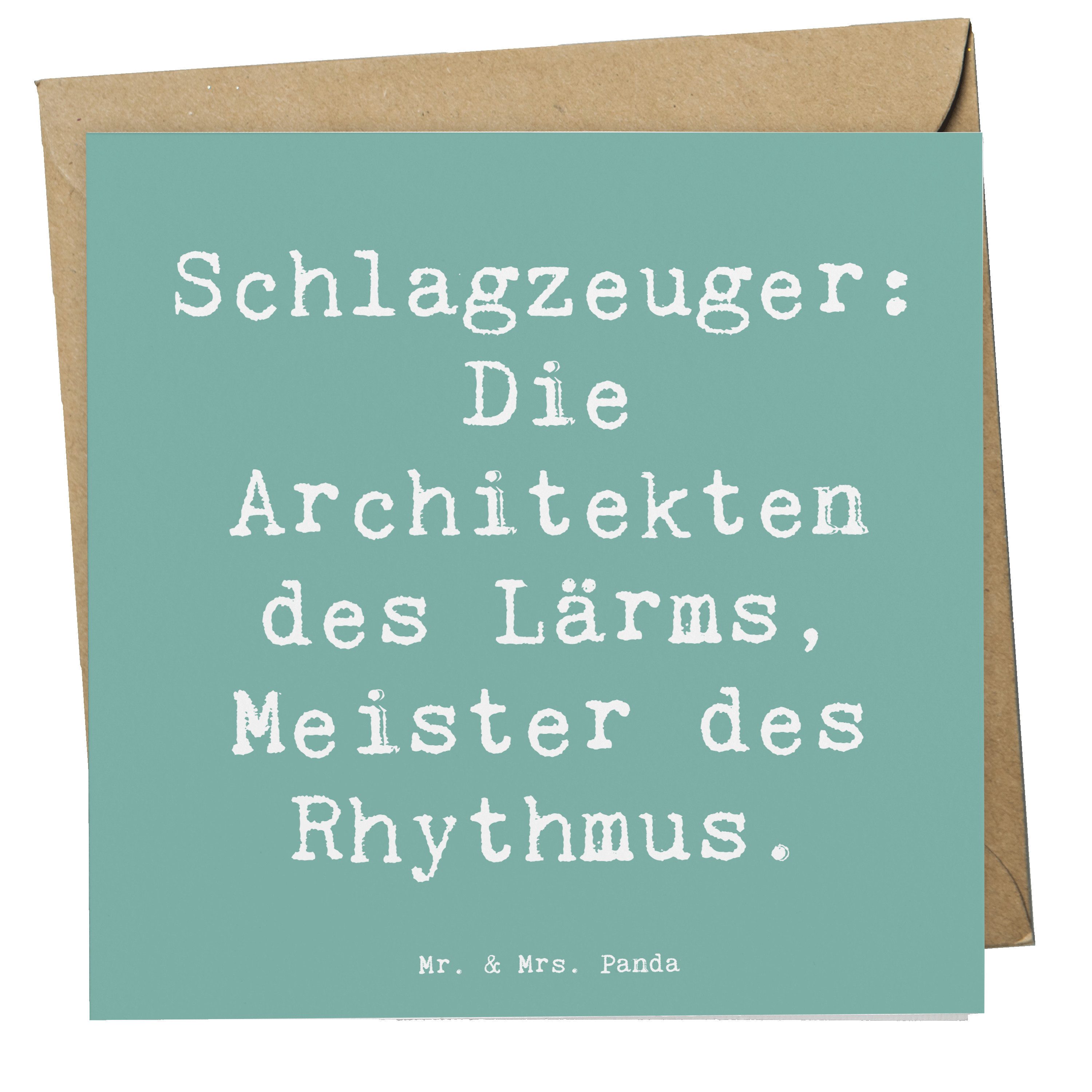 Grußkarte Schlagzeug Architekten - Meeresbrise - Geschenk, Percussion, Karte, M