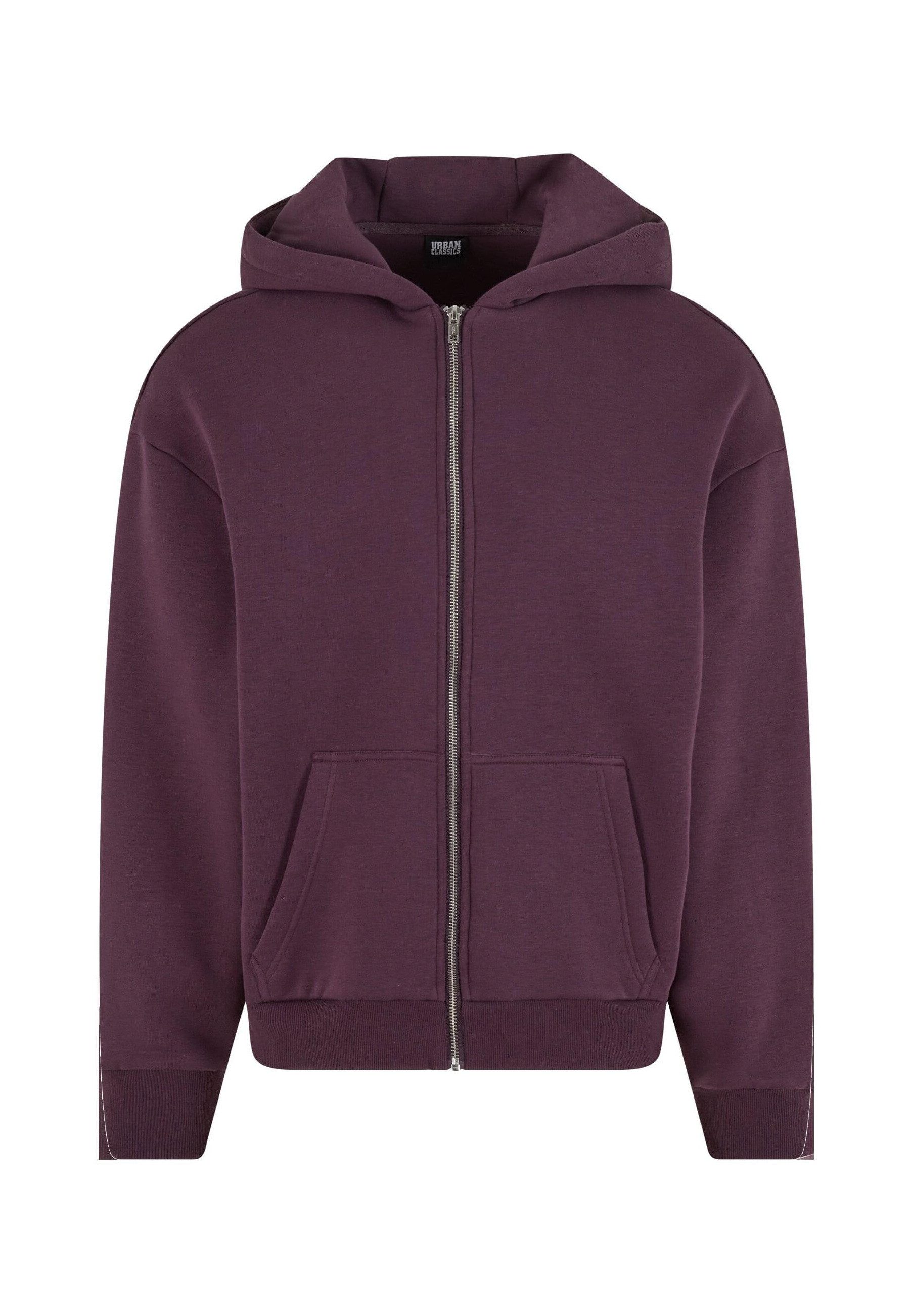 URBAN CLASSICS Strickpullover Urban Classics Fluffy Zip Cardigan (1-tlg)