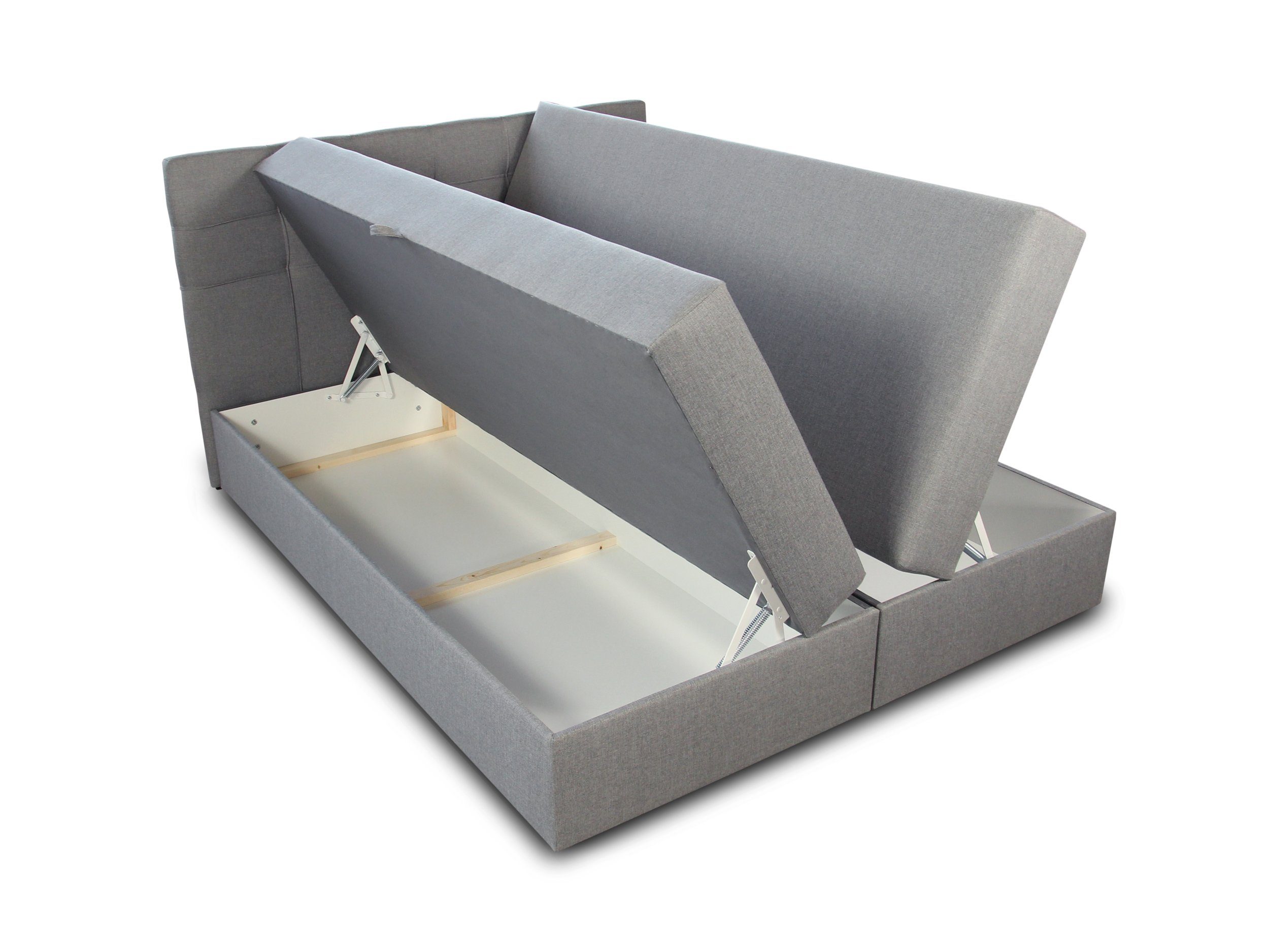 Sofnet Boxbett Best (mit zwei Bettkästen, Bonell-Matratze und Topper), Doppelbett, Polsterbett mit Kopfteil, Boxspringbett