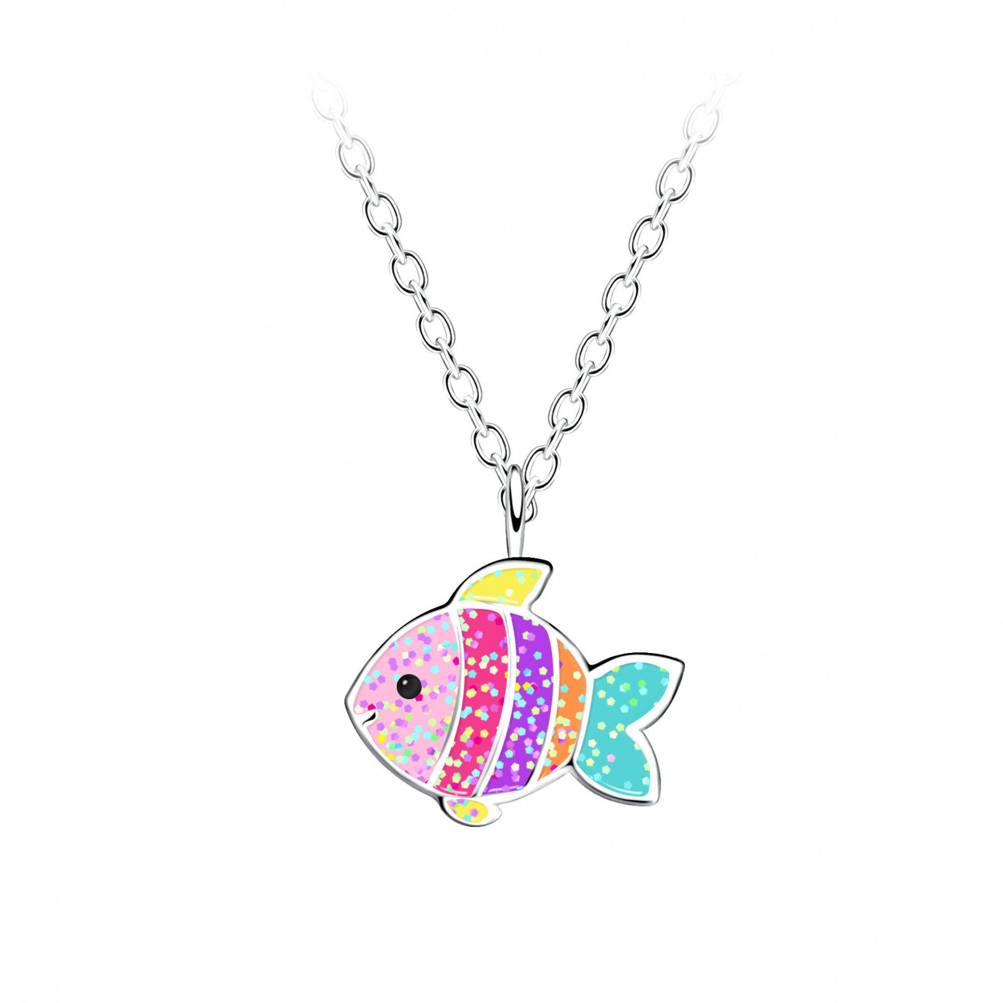 ALEXANDER YORK Kette mit Anhänger FISCH, 2-tlg., 925 Sterling Silber