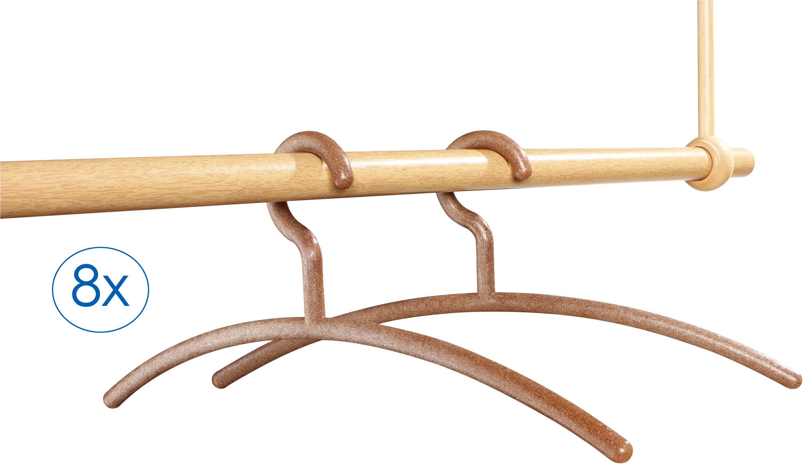 Ruco Kleiderbügel Gaderobenbügel, 8er Set, (Set, günstig online kaufen