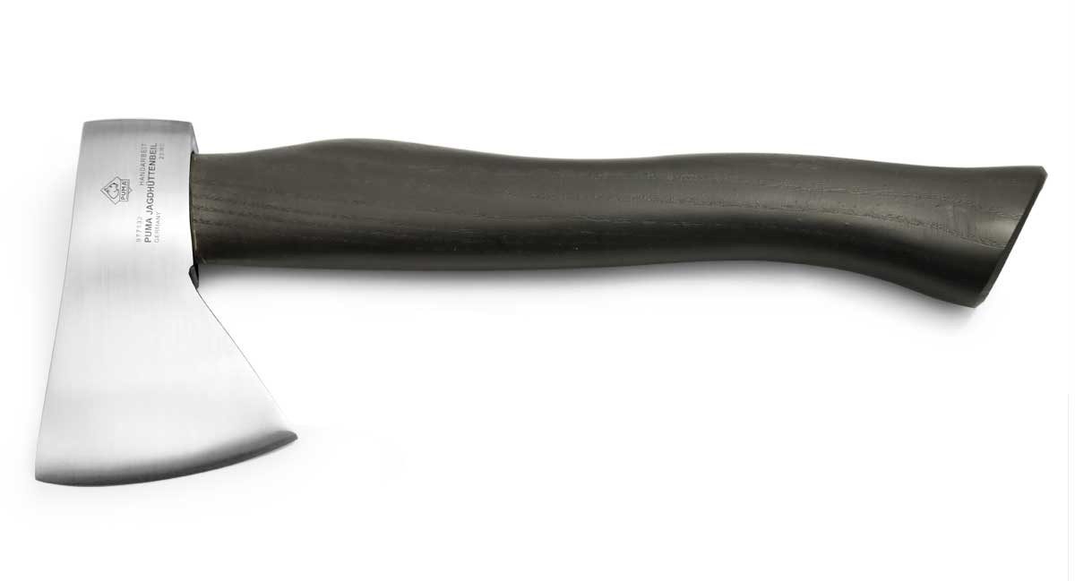 Puma knives Universalmesser PUMA Jagdhüttenbeil Axt mit Ledergürtelscheide Holz braun