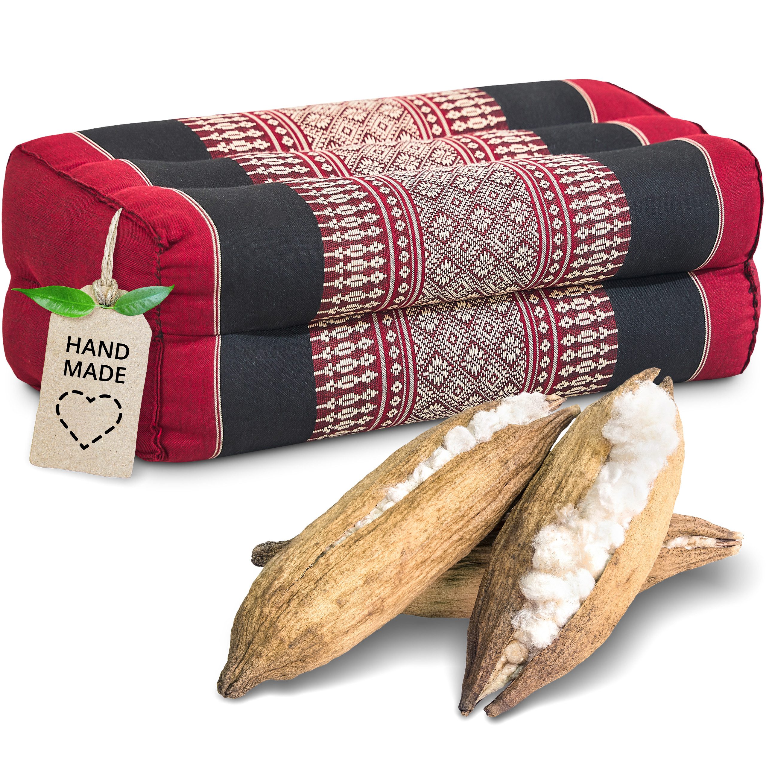 Stützkissen Yogakissen (Classic) vegan und handgefertigt, 17x34x12cm