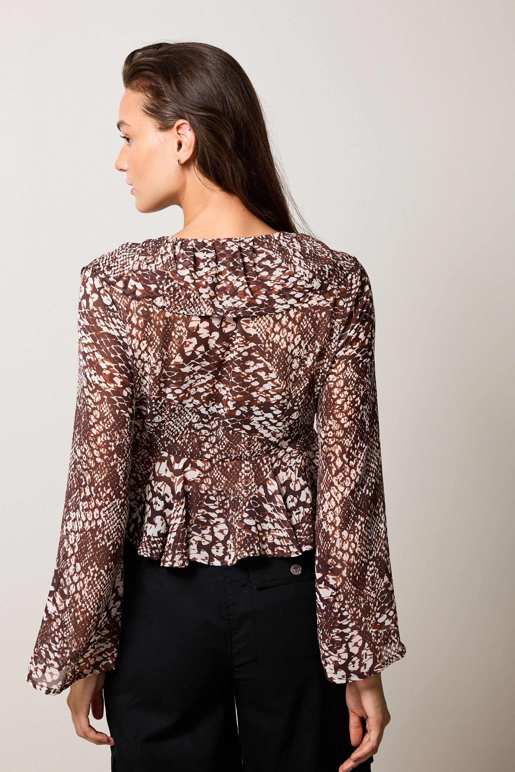 Next Langarmbluse Langärmlige Bluse mit Rüschen günstig online kaufen
