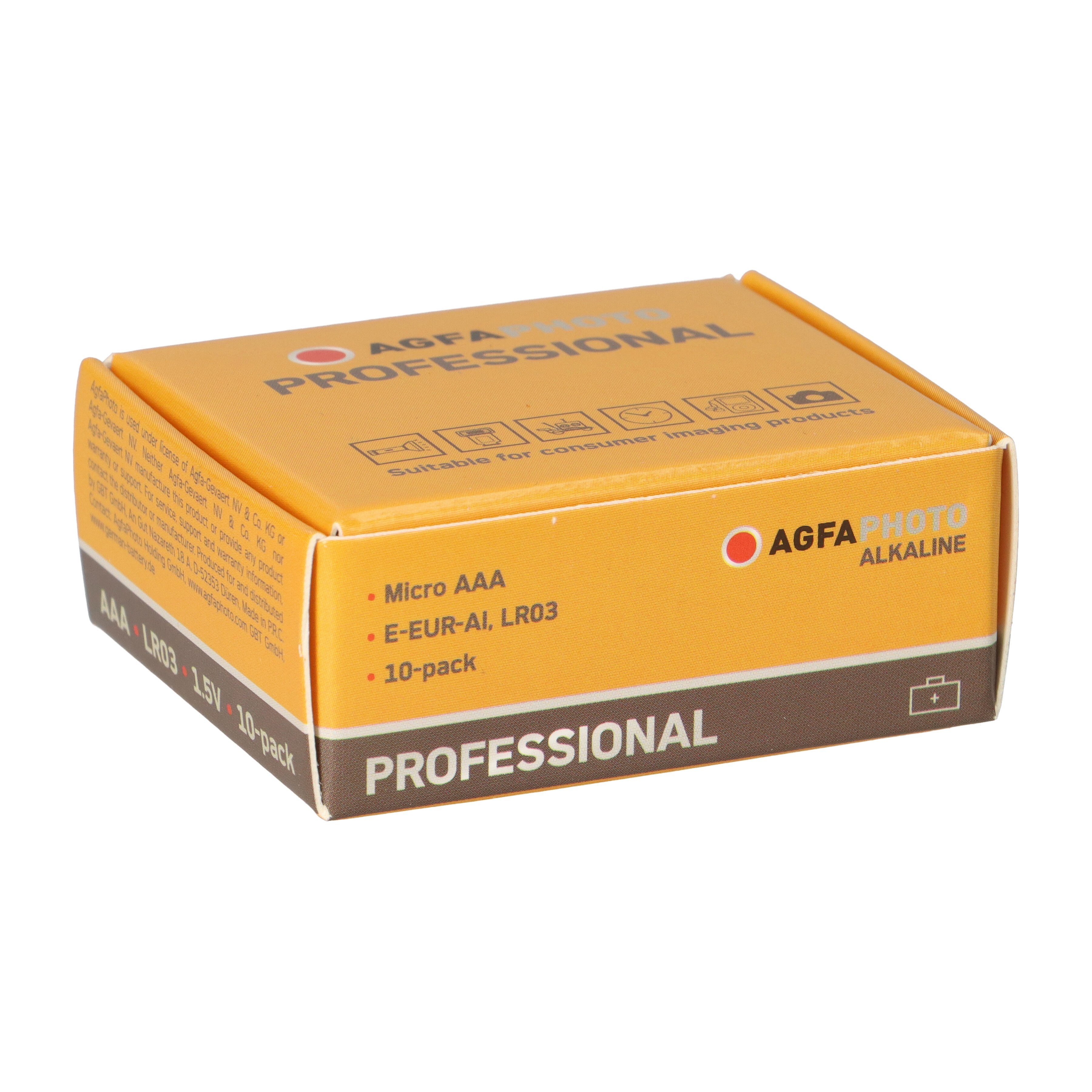 AgfaPhoto AGFAPHOTO Batterie Professional Micro AAA 1.5V 10 Stück Batterie