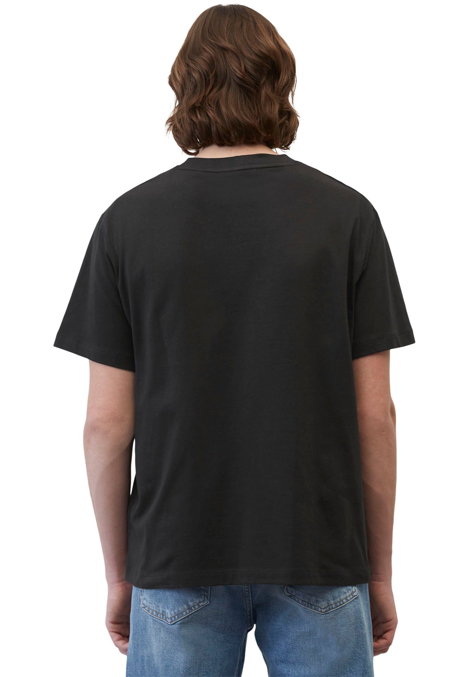 T-Shirt Brusttasche aufgesetzter DENIM Marc O'Polo schwarz mit