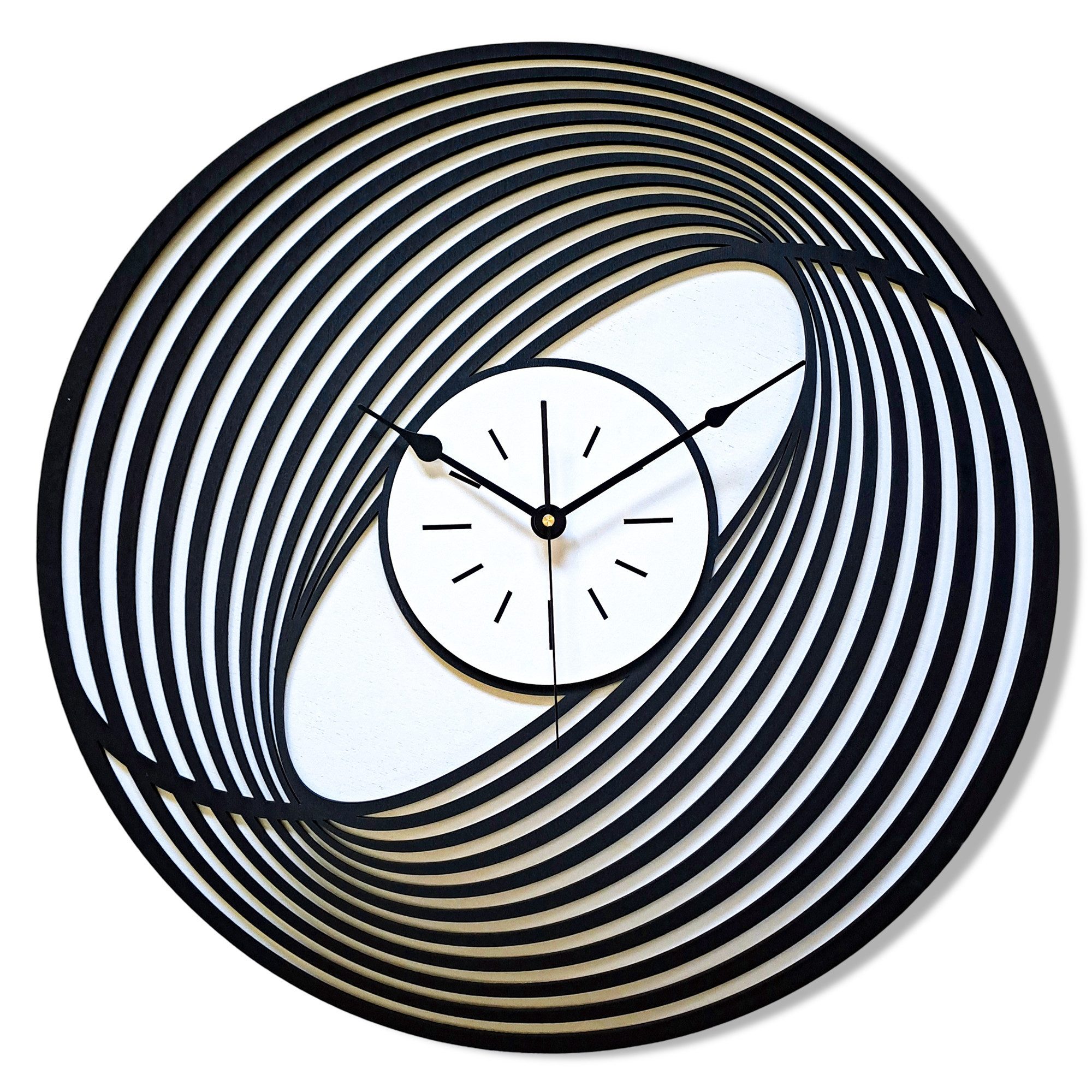 ORNAMENTI Wanduhr Grosse, moderne, geometrisch, holz, hingucker Wanduhr, we günstig online kaufen