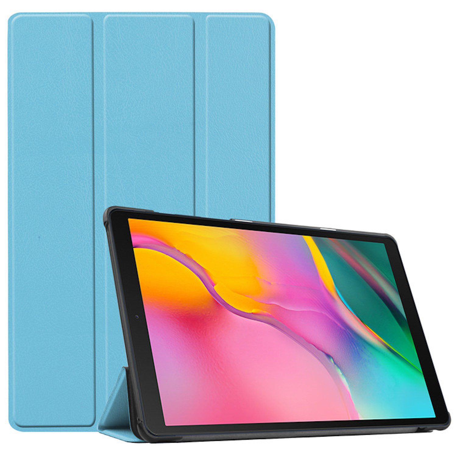 Wigento Tablet-Hülle Für Xiaomi Redmi Pad Pro 12.1 Zoll 3folt Wake UP Smart Hülle Hellblau, 3-Fach Halterung, Kratzfest, Leicht