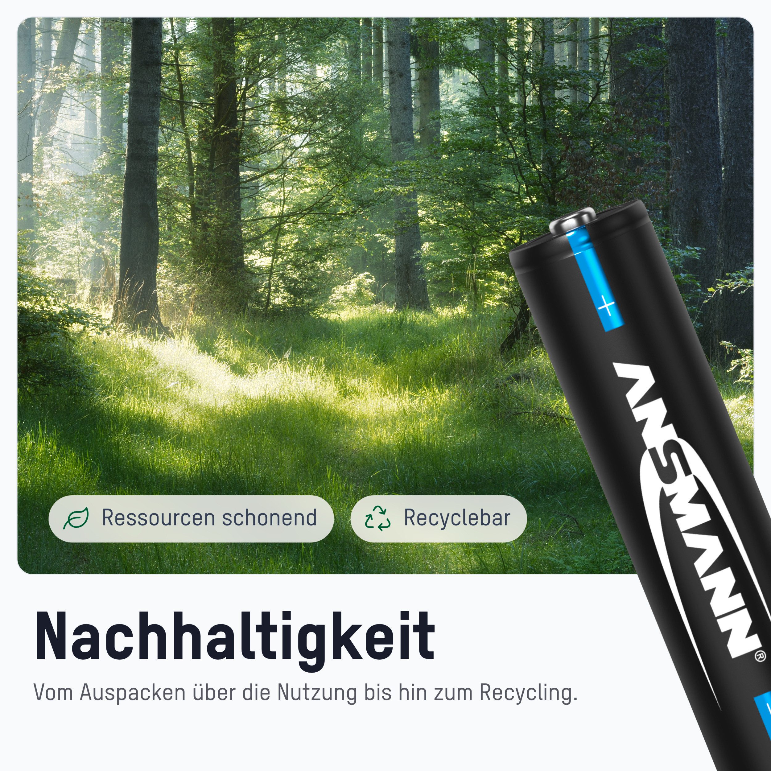 ANSMANN AG Telefon Akku Micro AAA, 6 Stück, 800 mAh NI-MH 1,2V Akku 800 mAh (1.2 V)