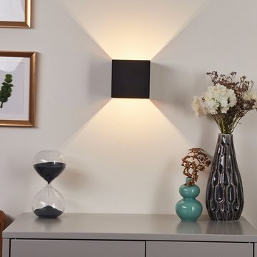 hofstein Wandleuchte Flur Strahler LED schwarze Up & Down Wand Lampen Wohn Schlaf Zimmer