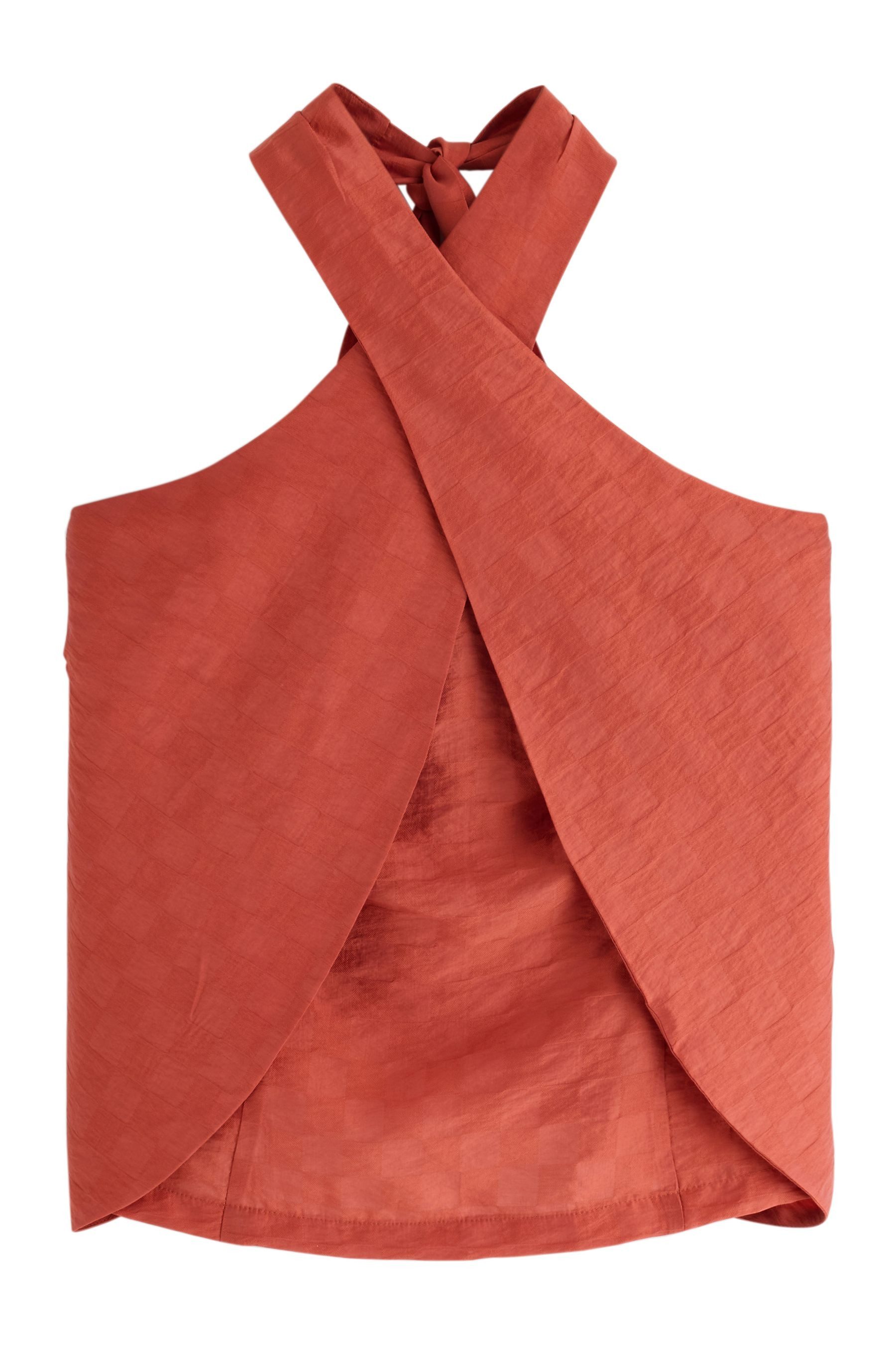 Next Neckholdertop Neckholder-Oberteil mit Jacquard-Schachbrettmuster (1-tlg)