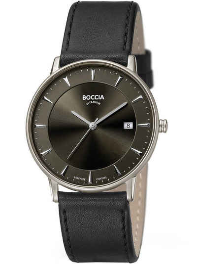 Boccia Quarzuhr Boccia 3607-01 Herrenuhr Titanium 39mm 5ATM