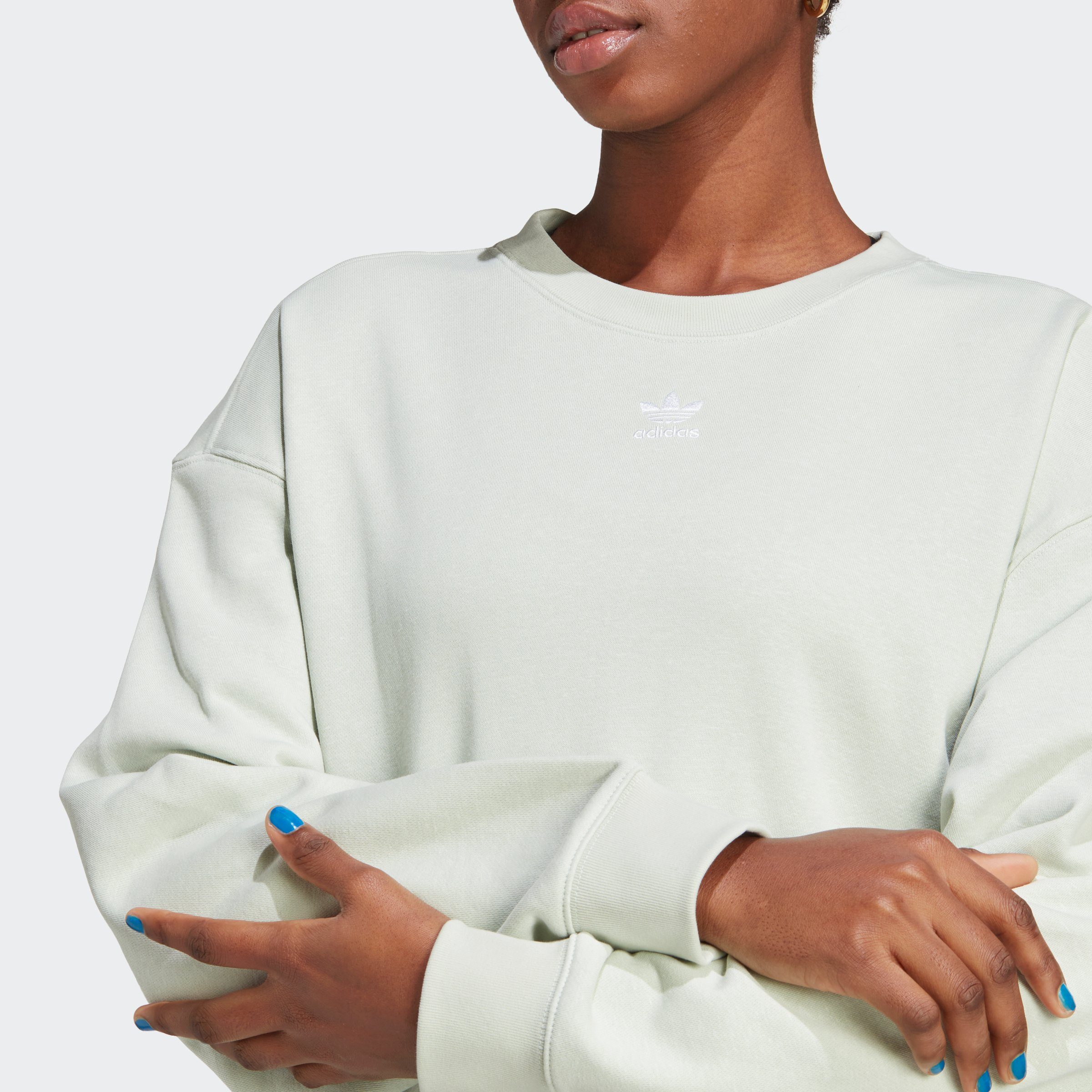 ESSENTIALS+ WITH HEMP Originals MADE adidas Kapuzensweatshirt Green Linen PULLOVER