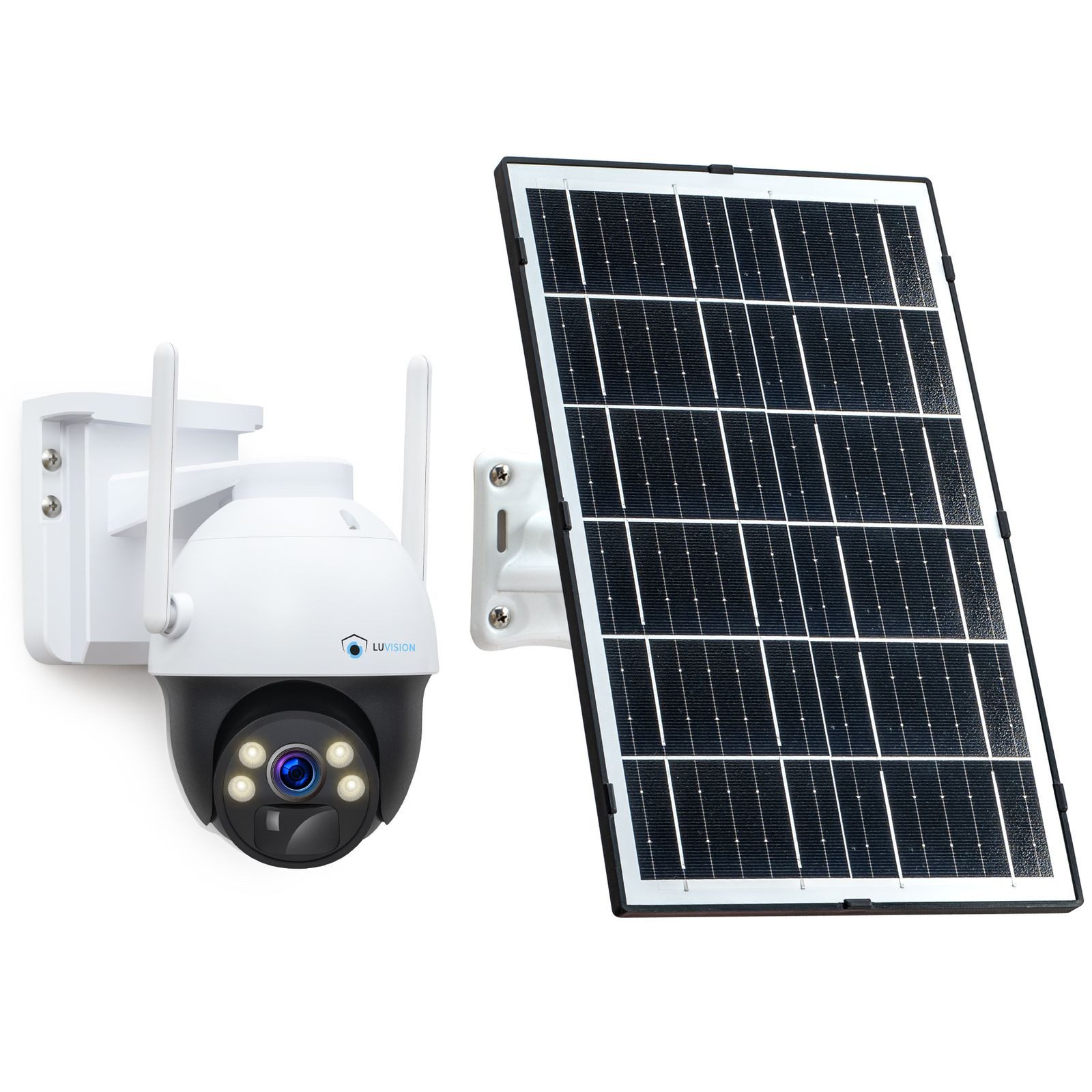 LUVISION Überwachungskamera LV-G-2033 (Außenbereich, 1-tlg., 4G / LTE PTZ Solar Überwachungskamera SIM Karte Kamera mit Mikrofon, Solarpanel, 2-Wege Audio, PC Client & App, schwenkbar, Akku, Batterie)