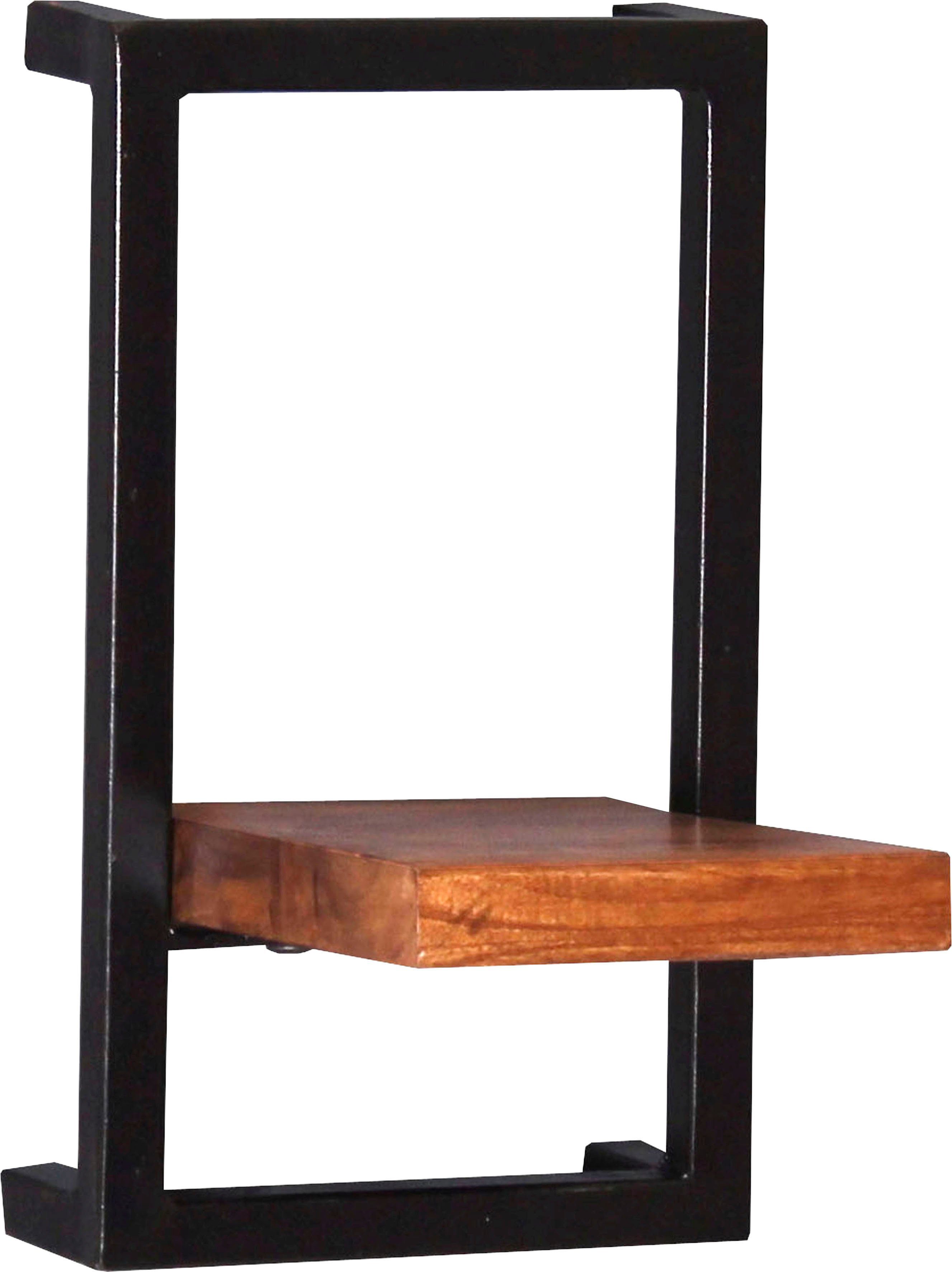 SIT Wandregal Regal PANAMA – Industrial Regal aus Mango‑Holz & Altmetall, Wandregal aus Mango‑Holz & Altmetall für vielseitigen Stauraum