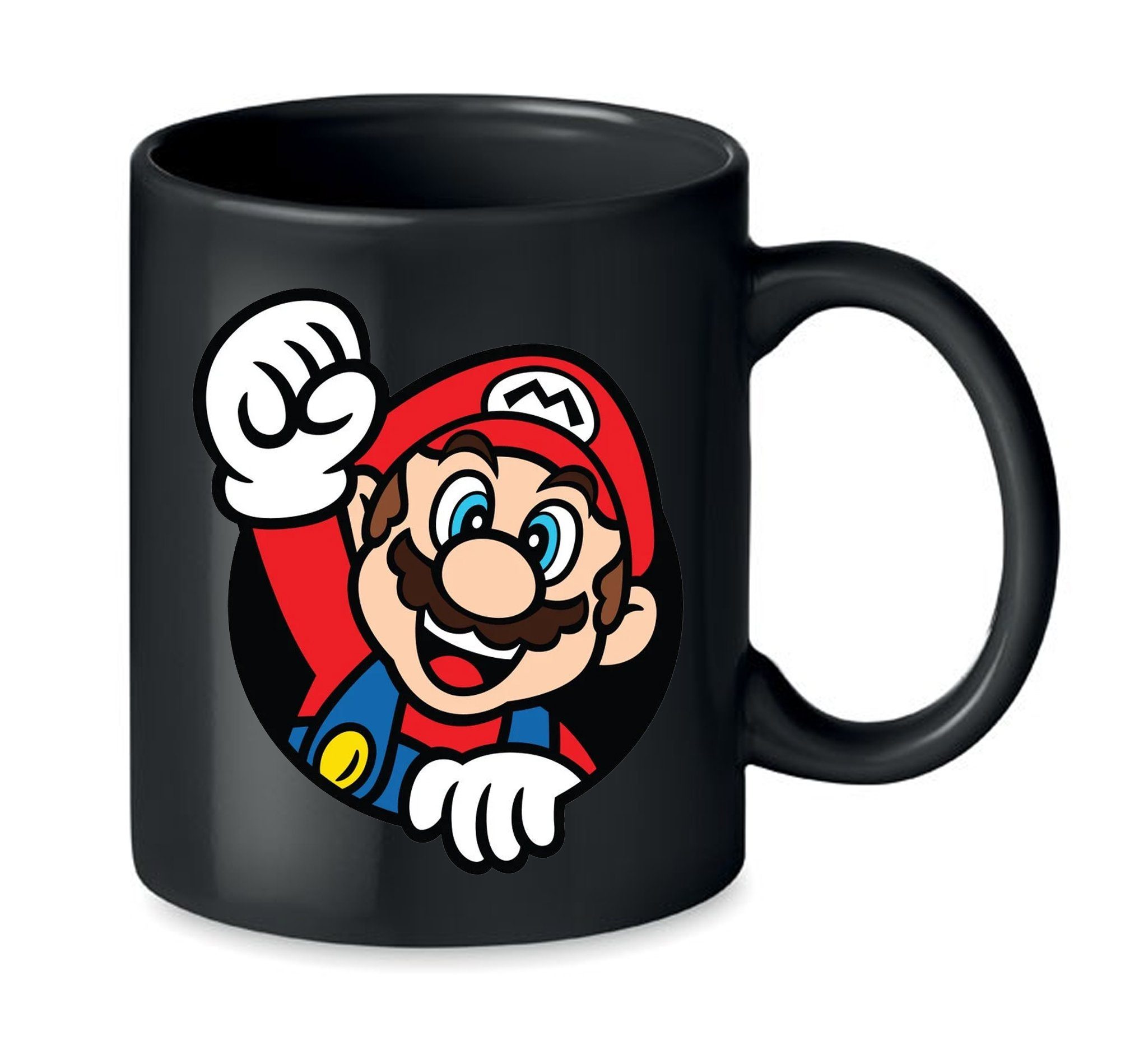 Keramik Super Gaming Tasse Mario & Faust Spieler Konsole Schwarz Nintendo, Brownie Blondie