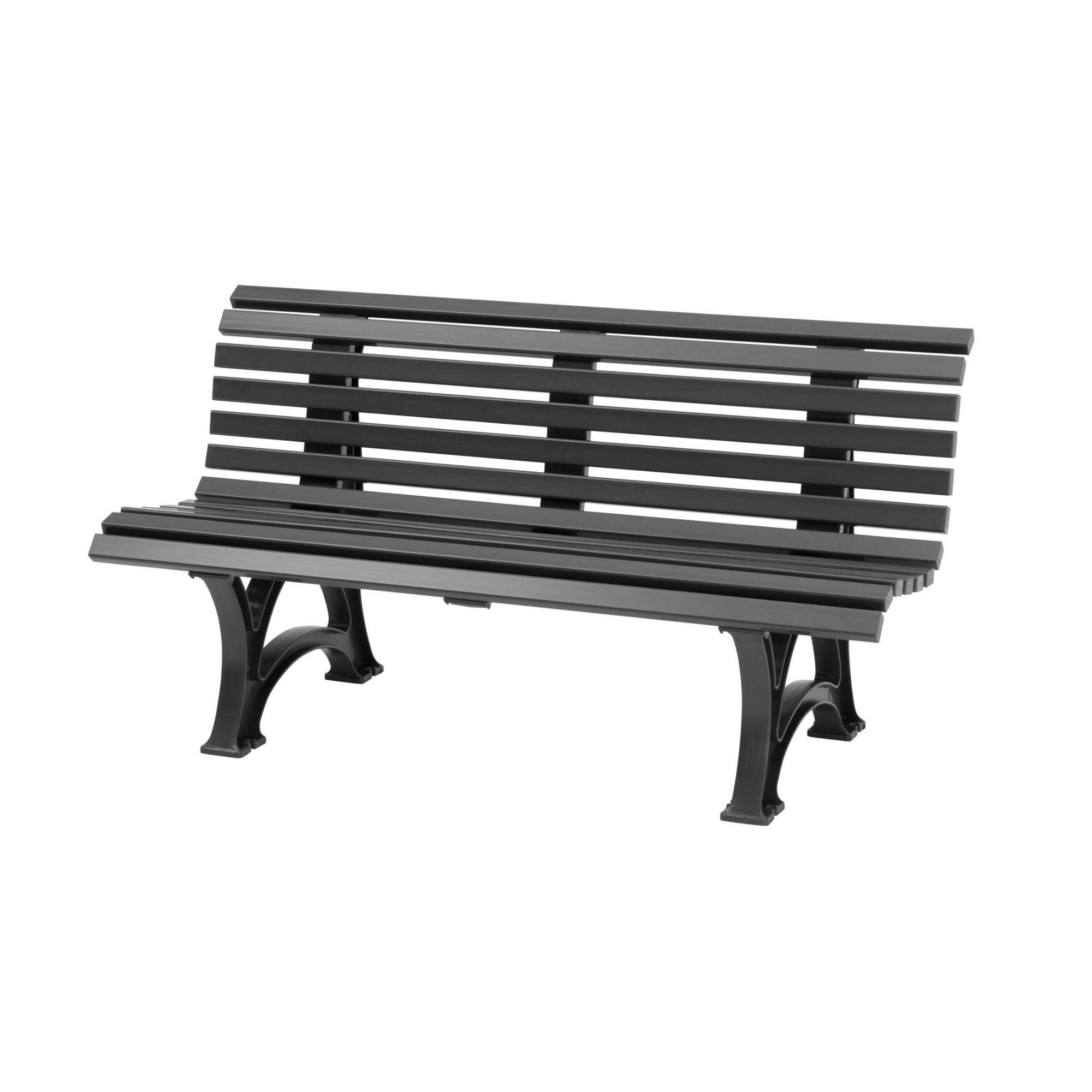 PROREGAL® Gartenbank Gartenbank Jamaika, 3-Sitzer, Weiß, HxBxT 80x150x64cm,  Kunststoff