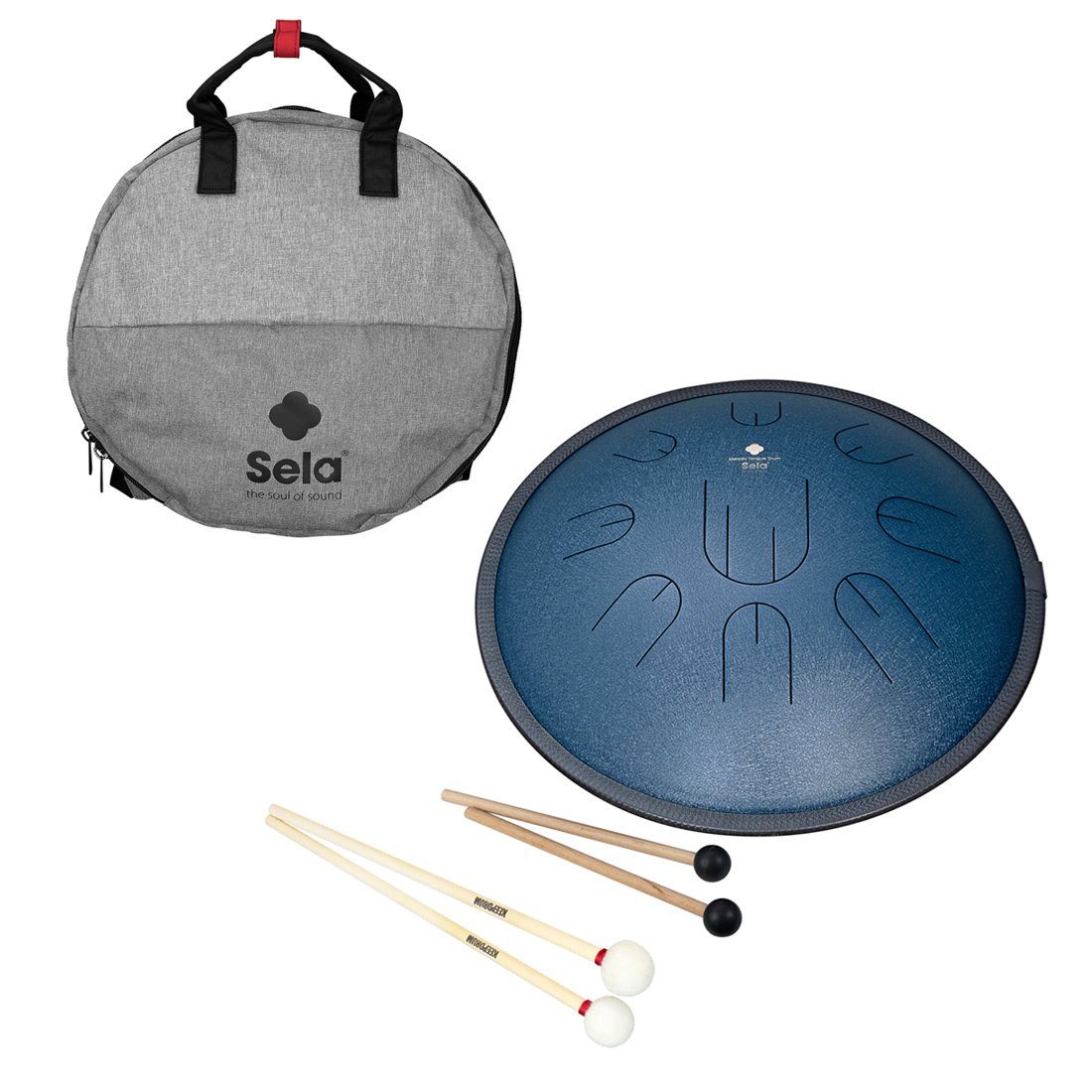 Steel Tongue Drum Sela SE 381 Melody Tongue Drum Navy Blue mit Schlägel
