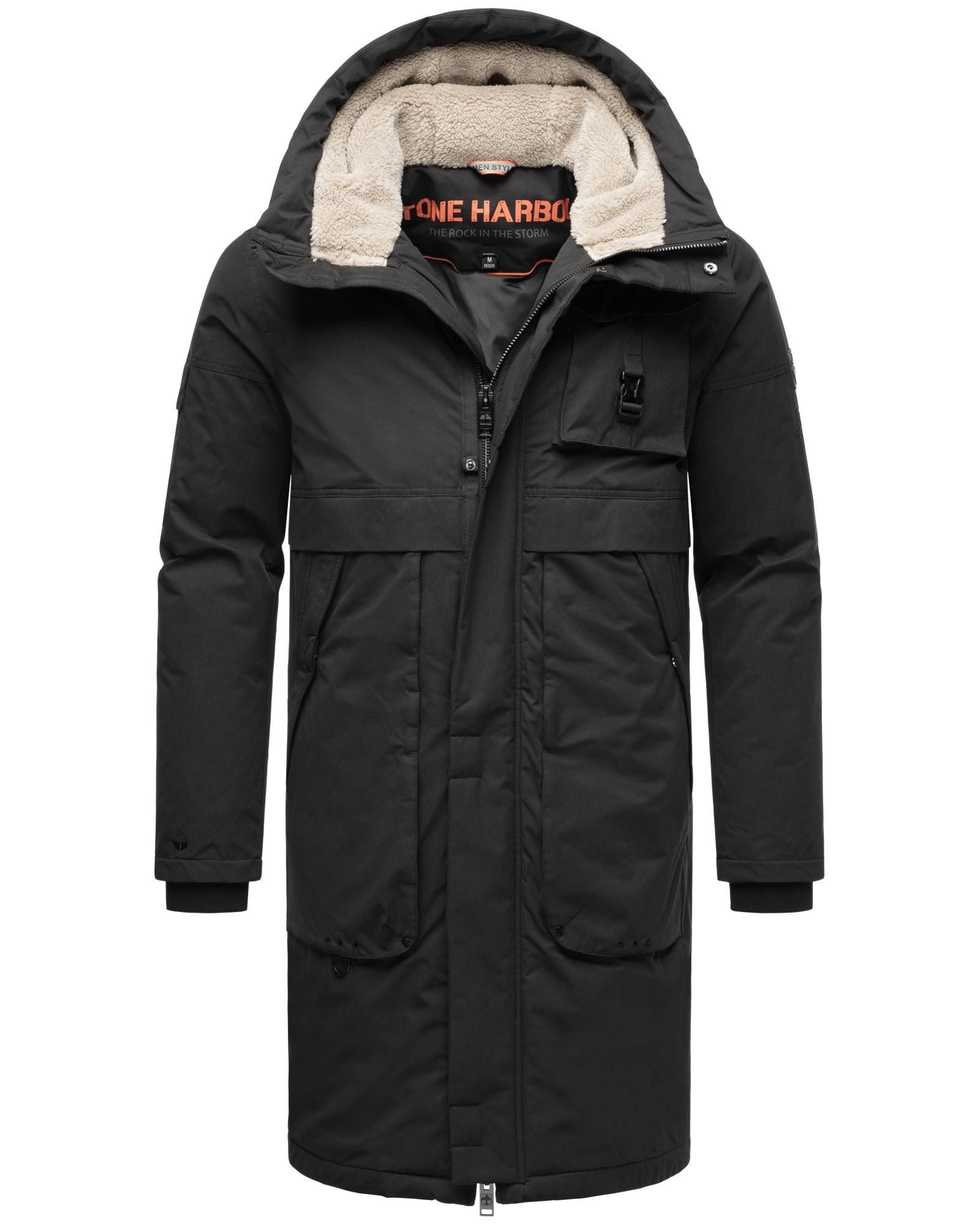 Stone Harbour Wintermantel Cyriaan XX Langer Herren Winterparka mit großen Eingrifftaschen