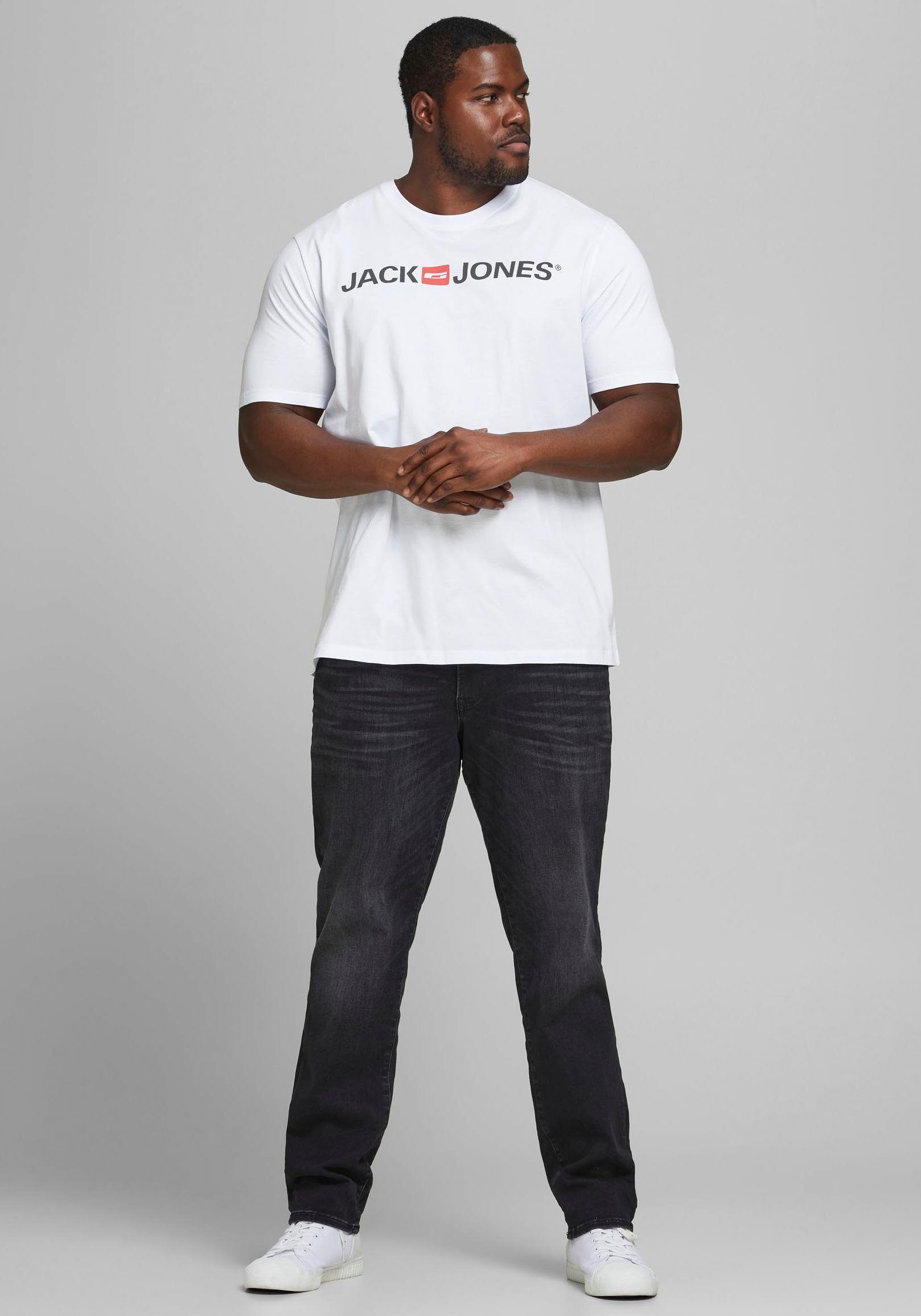 Jack & bis LOGO TEE weiß T-Shirt CORP 6XL Größe PlusSize Jones