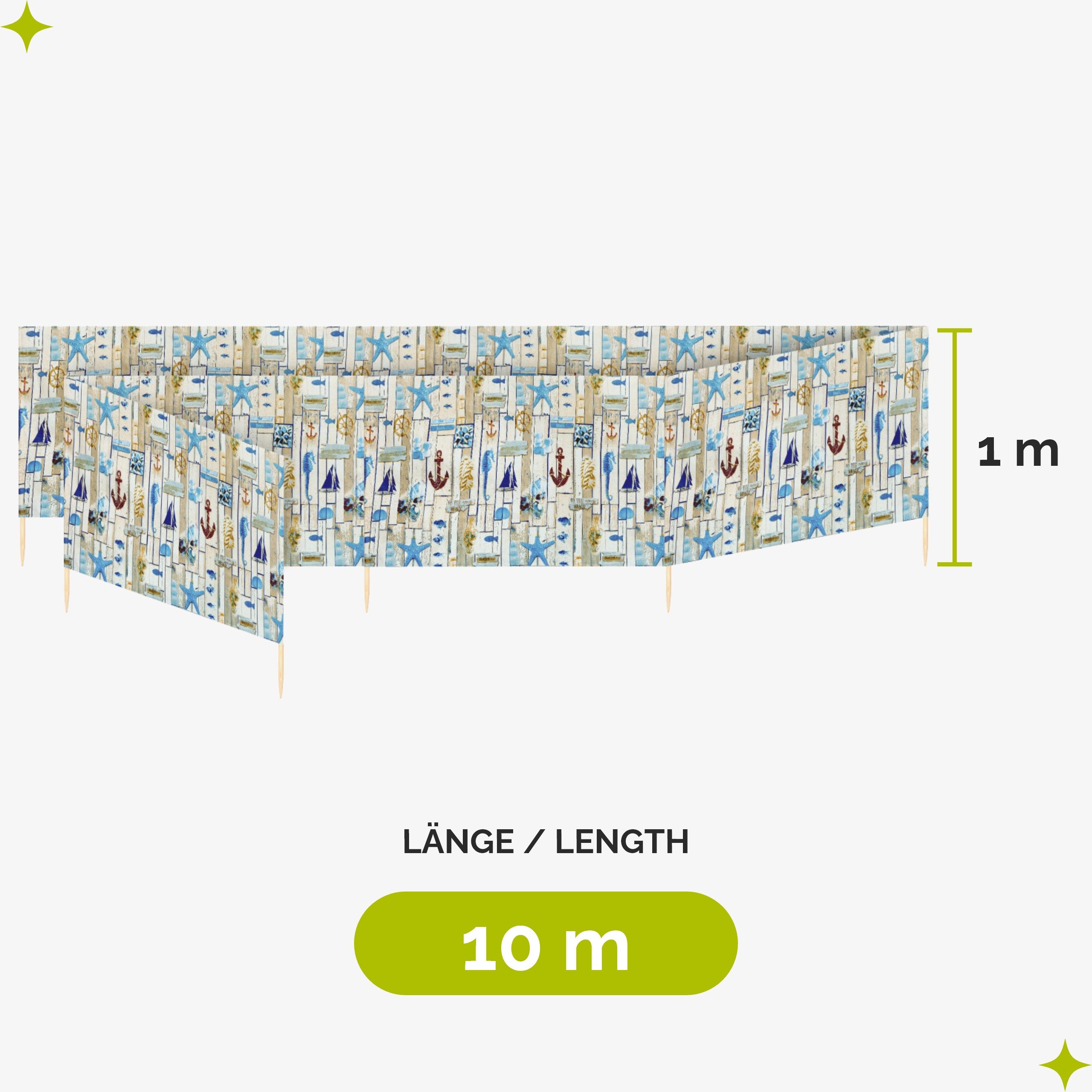 Garronda Windschutz Strand Sichtschutz 10m lang günstig online kaufen