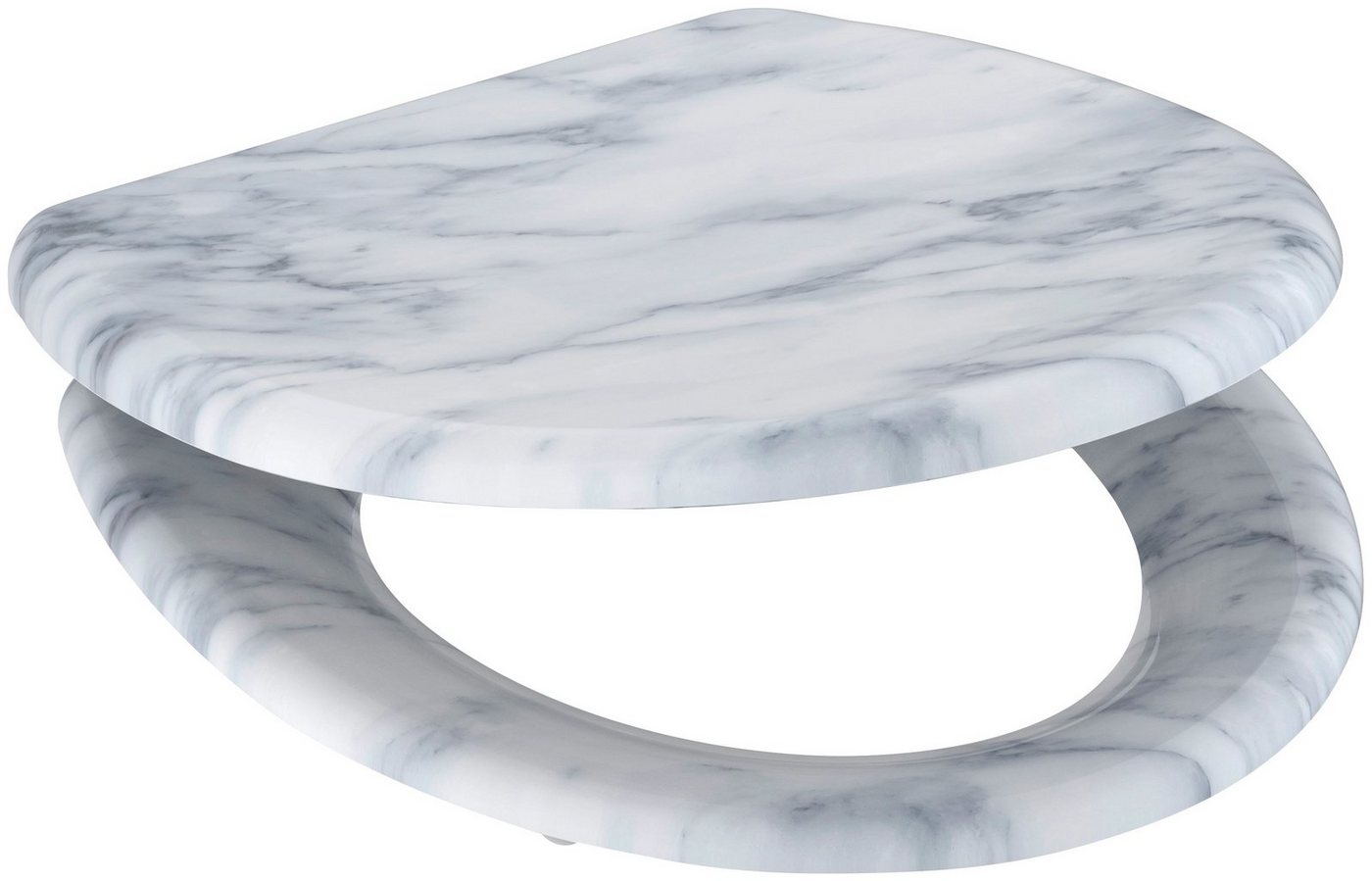 Thumbnail - welltime WC-Sitz Marble, abnehmbar, Absenkautomatik, bruchsicher, Duroplast, Schnellverschluss