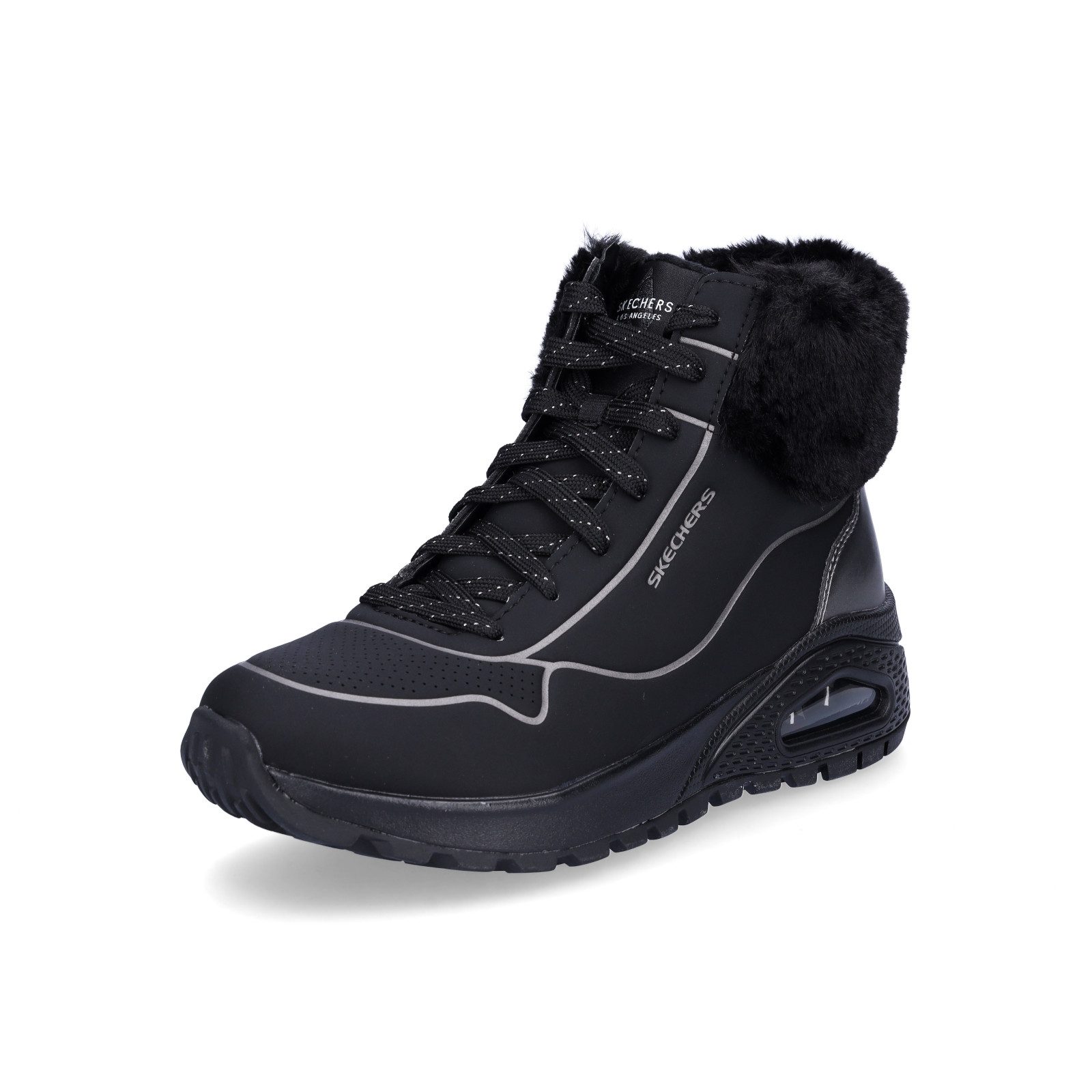 Skechers Skechers Damen Schnürboot UNO Rugged Fall Shimmer schwarz Schnürboots