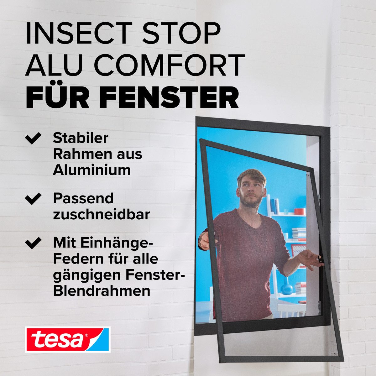 tesa Insektenschutz-Fensterrahmen Insect Stop ALU Comfort günstig online kaufen