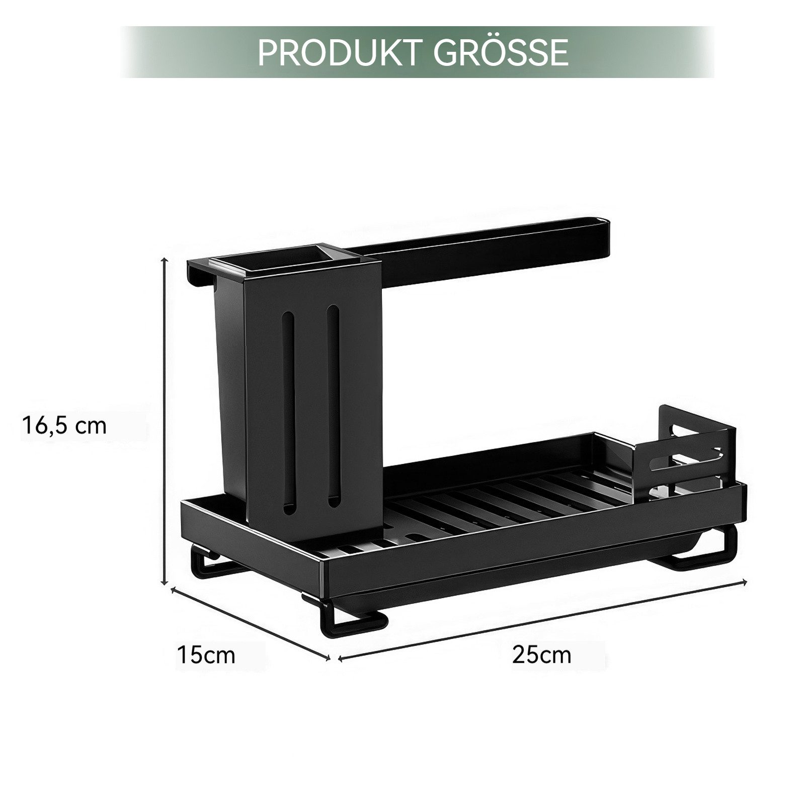 BlingBin Küchenorganizer-Set Spülbecken Organizer mit Abflusspfanne & Lappe günstig online kaufen