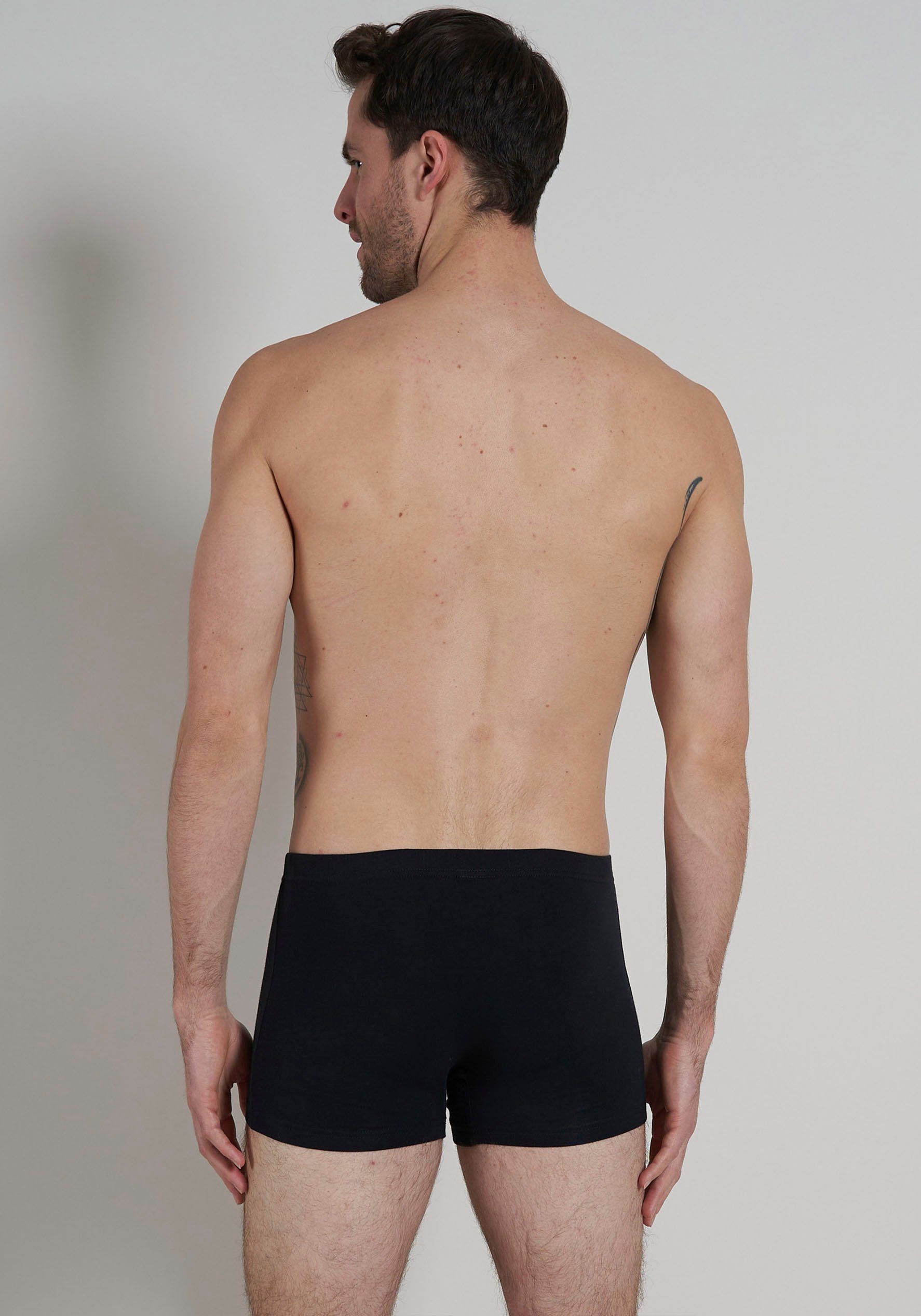 bugatti Boxershorts Livorno (3er Pack) weich, basic, eng, atmungsaktiv, breiter Bund, Baumwollmix, mit Logo