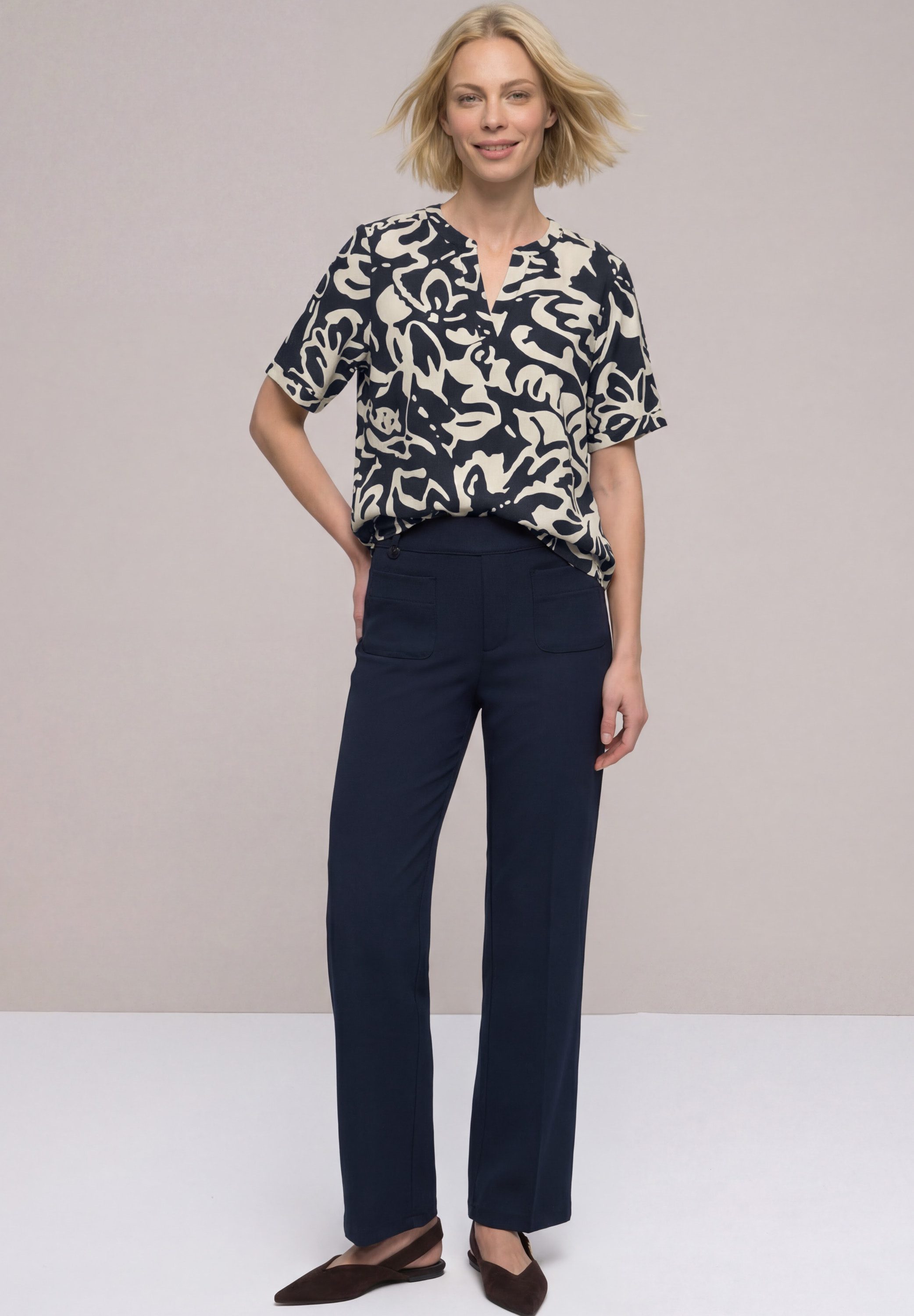 STREET ONE Hemdbluse mit Blumenmuster günstig online kaufen