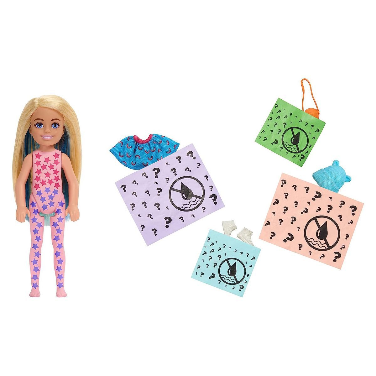 Mattel® Spielwelt Mattel HKT85 sort. Barbie Color Reveal Chelsea Puppe+6Übe günstig online kaufen
