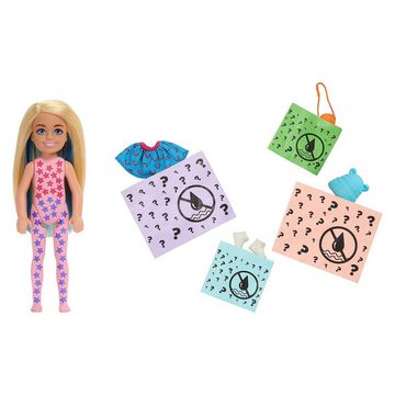 Mattel® Spielwelt Mattel HKT85 sort. Barbie Color Reveal Chelsea Puppe+6Überraschungen