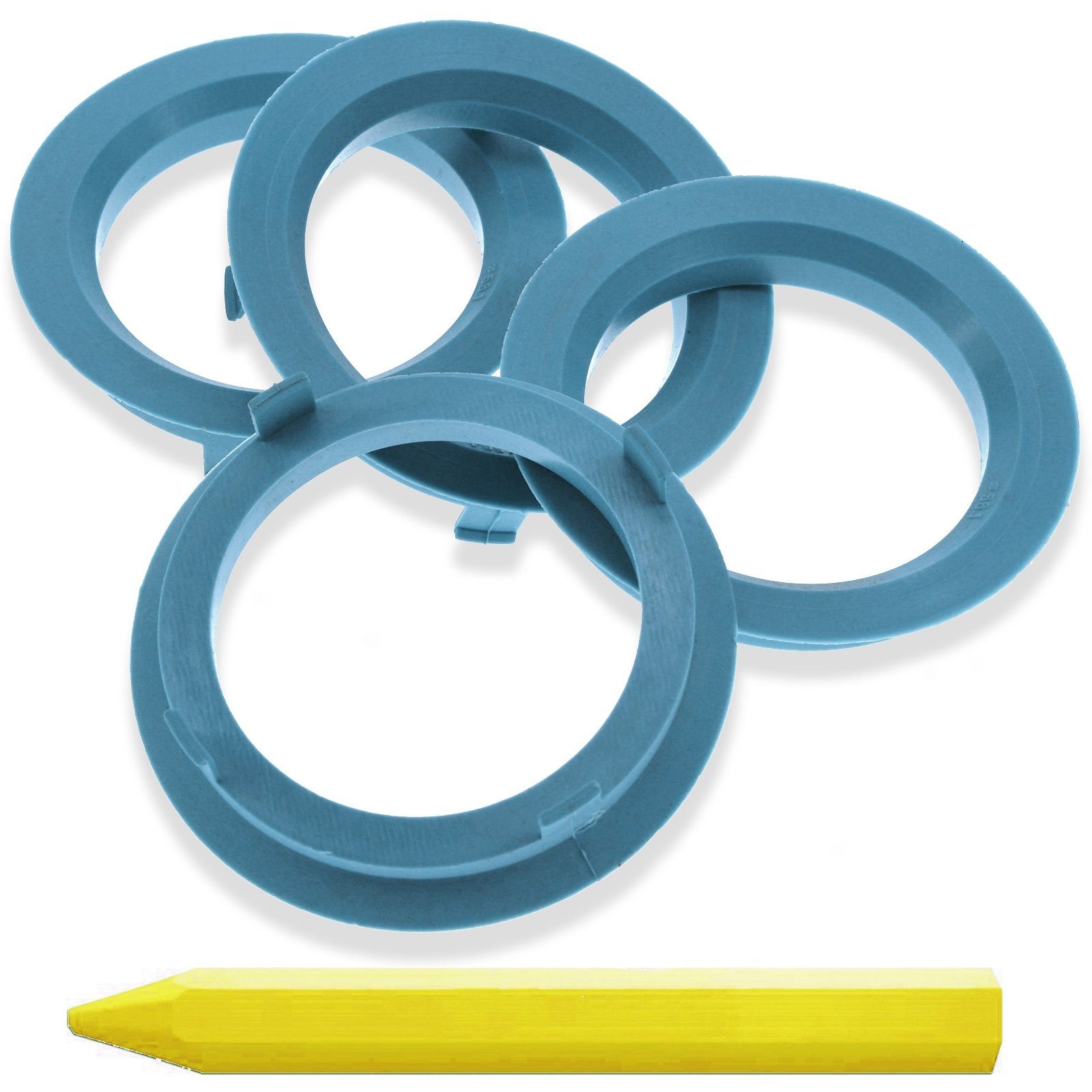 BRANDT AUTOMOTIVE Шиныstift 4X Zentrierringe 70,1 x 56,1 mm + 1x Шиныkreide Fett Stift, Maße: 70,1 x 56,1 mm