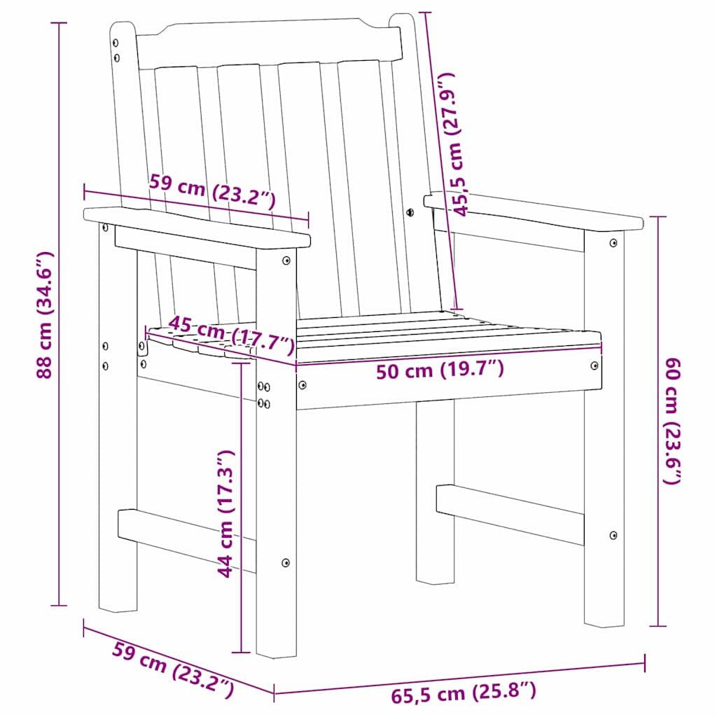 vidaXL Gartenstuhl Gartenstuhl 6 stk. Hellgrau Polyethylen (6 St)