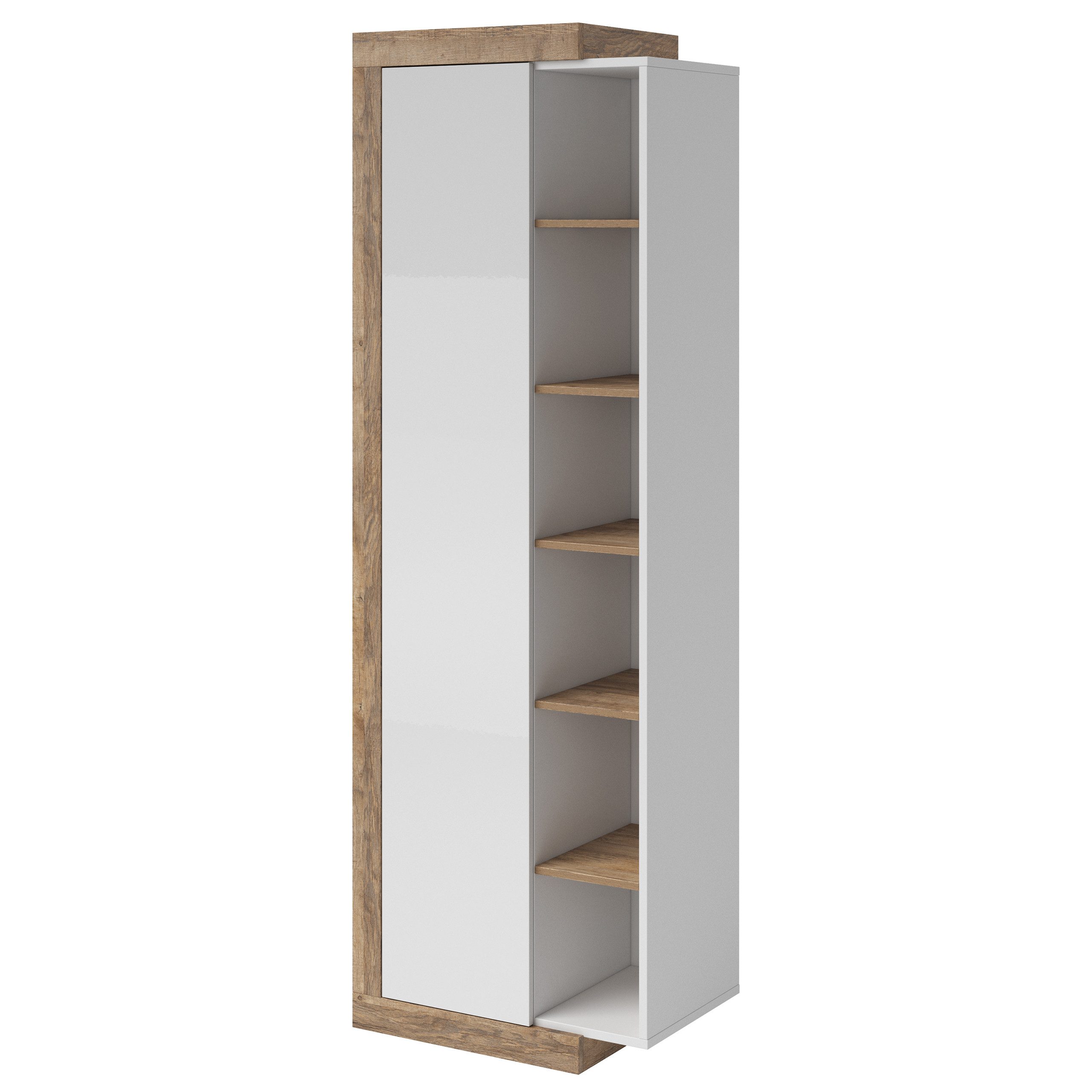 Masseno Glasvitrine Vitrinenschrank SINFONIA 200 x 67 cm braun