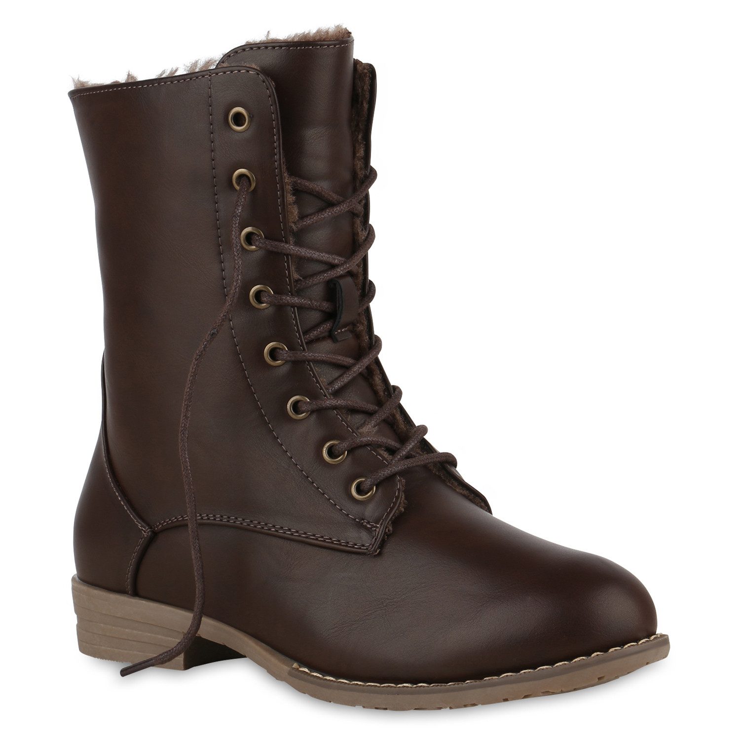 VAN HILL 78490 Schnürstiefelette Damen Schnürstiefeletten Warm Gefütterte S günstig online kaufen