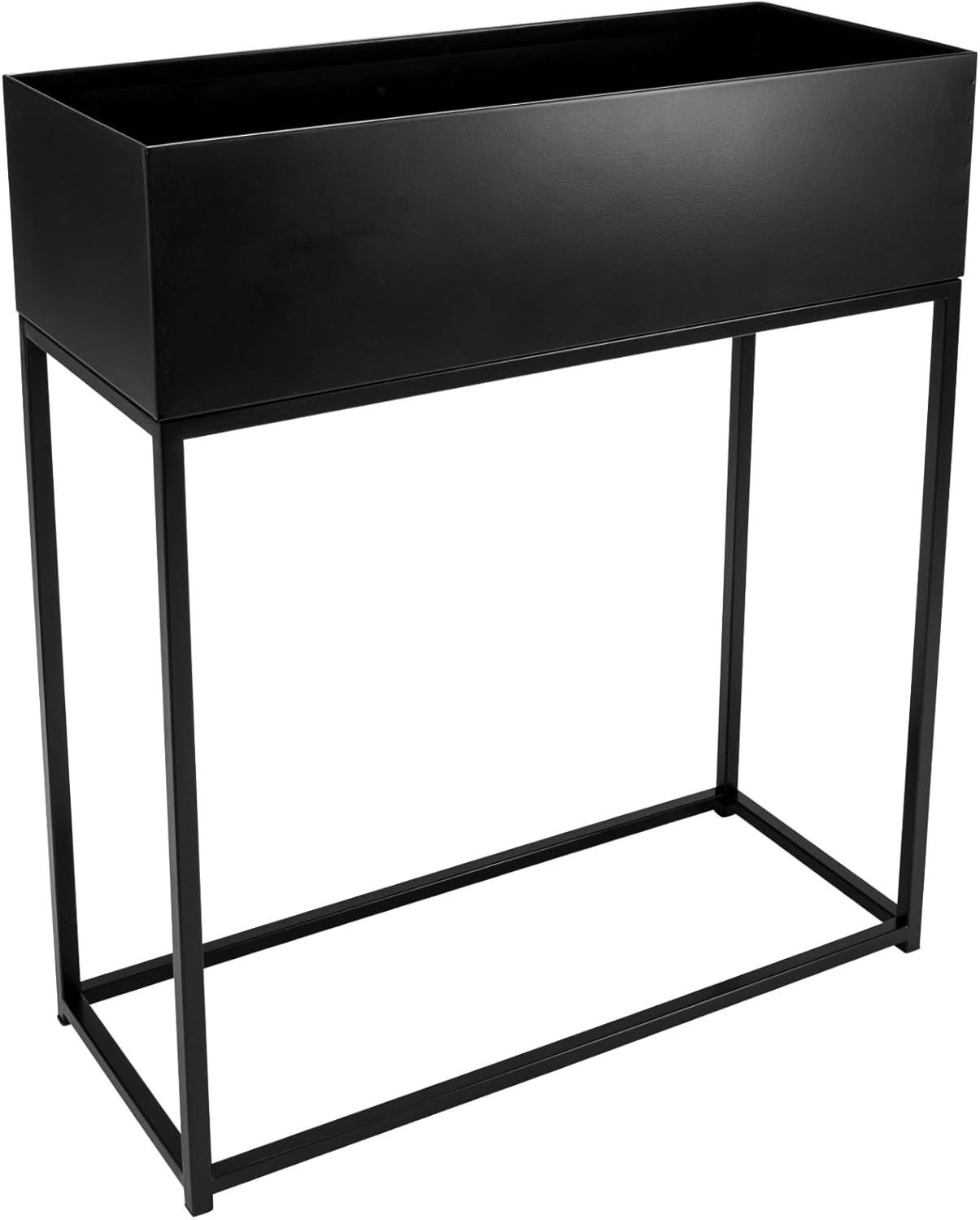 VIVANNO Balkonkasten pulverbeschichtetes Stahlblech STYLE Kasten - Schwarz Matt (1 St), 60x25x78 cm