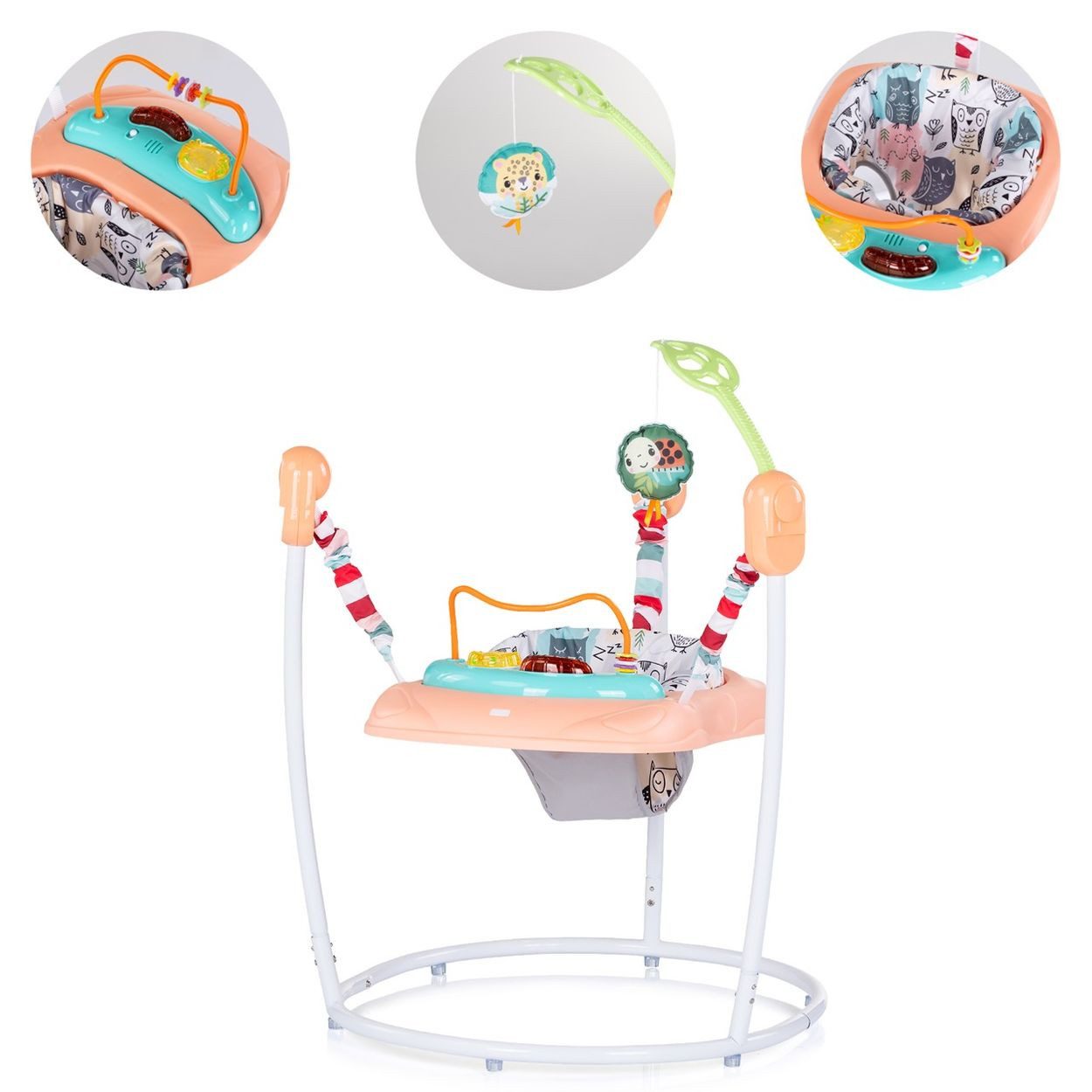Chipolino Türhopser Jumpy Car, Spielcenter, Hängespielzeug Musikpanel verstellbar, Musikpanel
