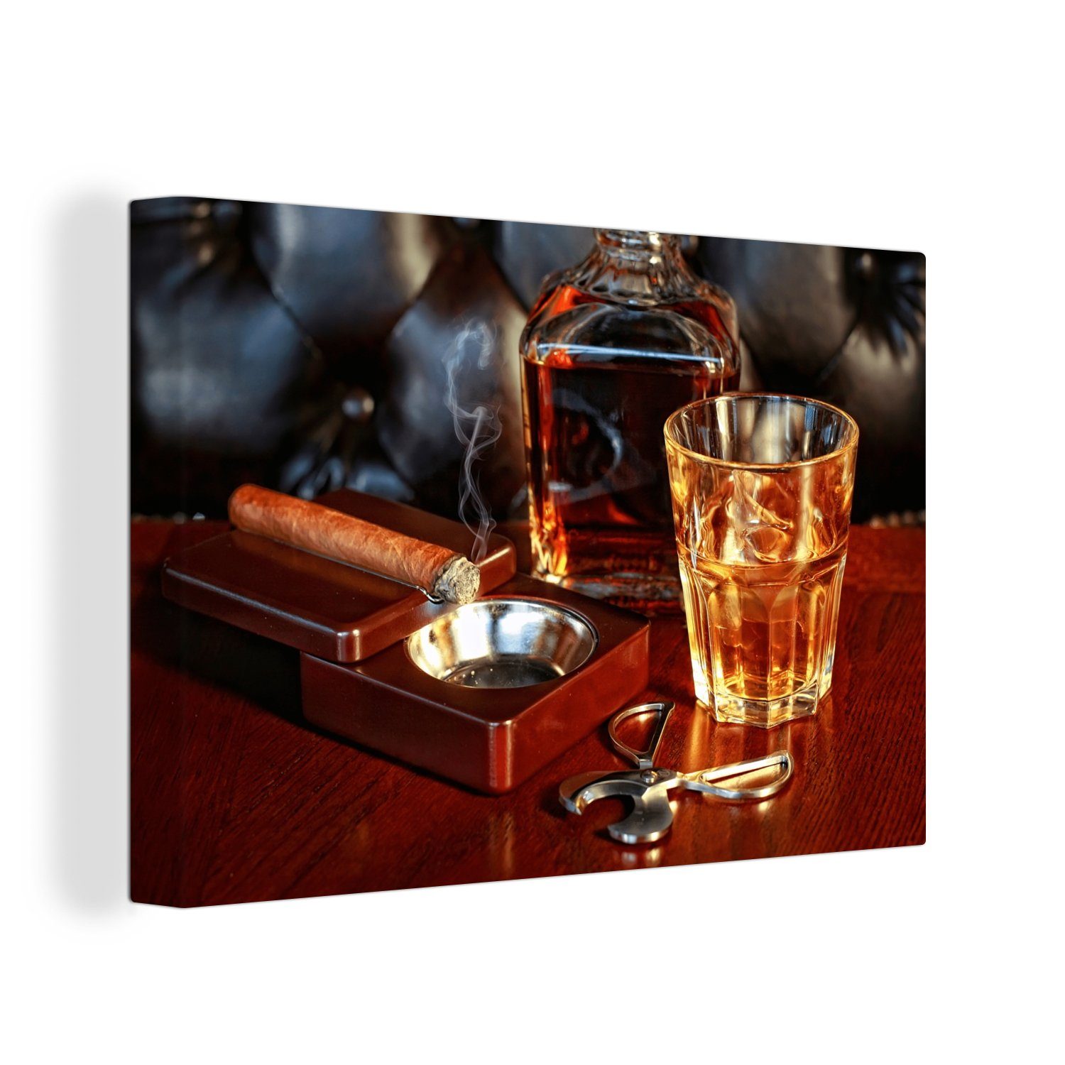 OneMillionCanvasses® Leinwandbild Whiskey - Flasche - günstig online kaufen