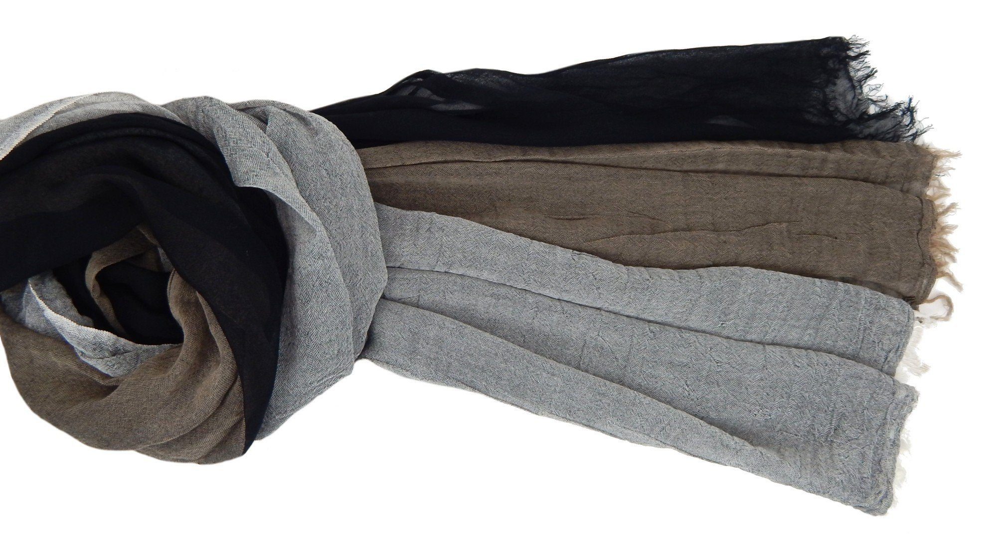 Ella Jonte Modeschal, leichter eleganter Herrenschal Baumwolle