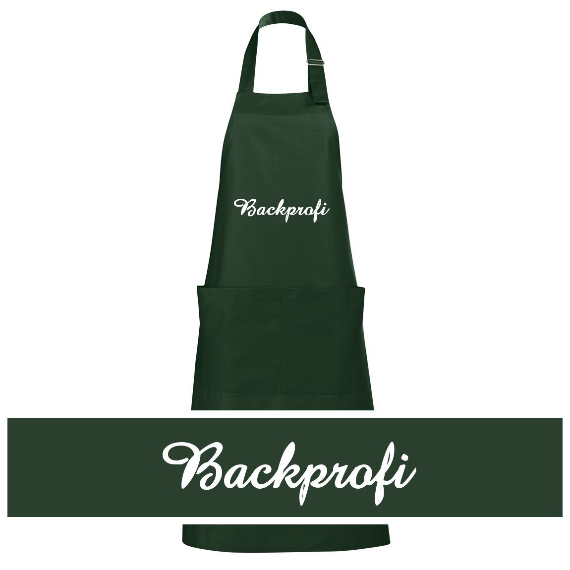Schnoschi Kochschürze Hochwertige Küchenschürze Backprofi bestickt, Stickerei mit Backprofi