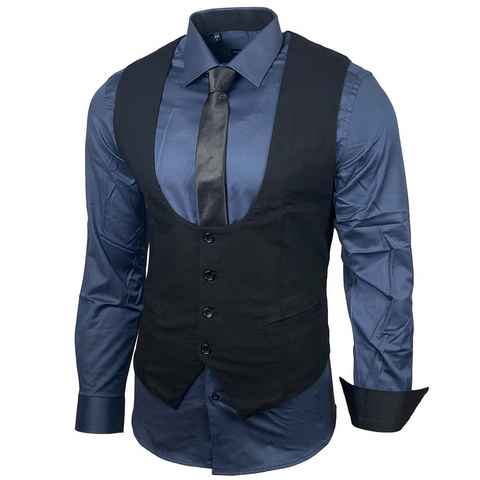 Baxboy Langarmhemd Baxboy Hemd/Weste/Krawatte Set Business Business Herrenanzug-Set B-101