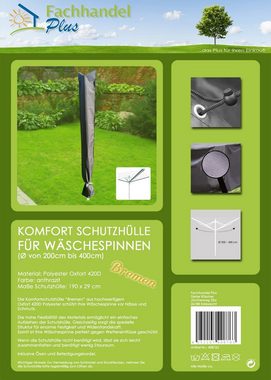 Fachhandel Plus Gartenmöbel-Schutzhülle Schutzhülle für Wäschespinne 190x29 cm