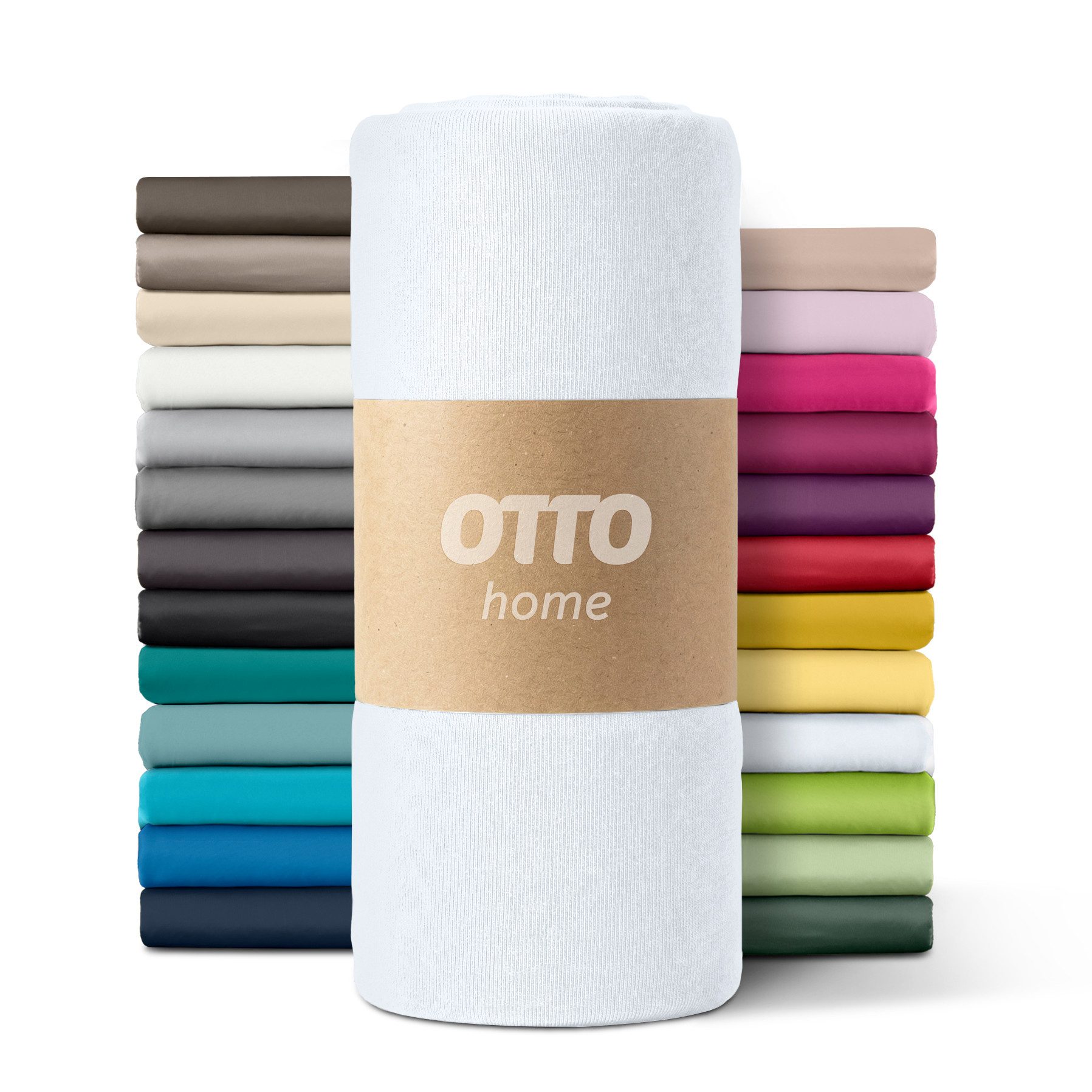 OTTO home Spannbettlaken PAPRIKA Microfaser-Jersey und warme Fleece-Qualität, Microfaser-Fleece, Gummizug: rundum, (1 Stück), Bettlaken Laken Spannbettuch, schnelltrocknend