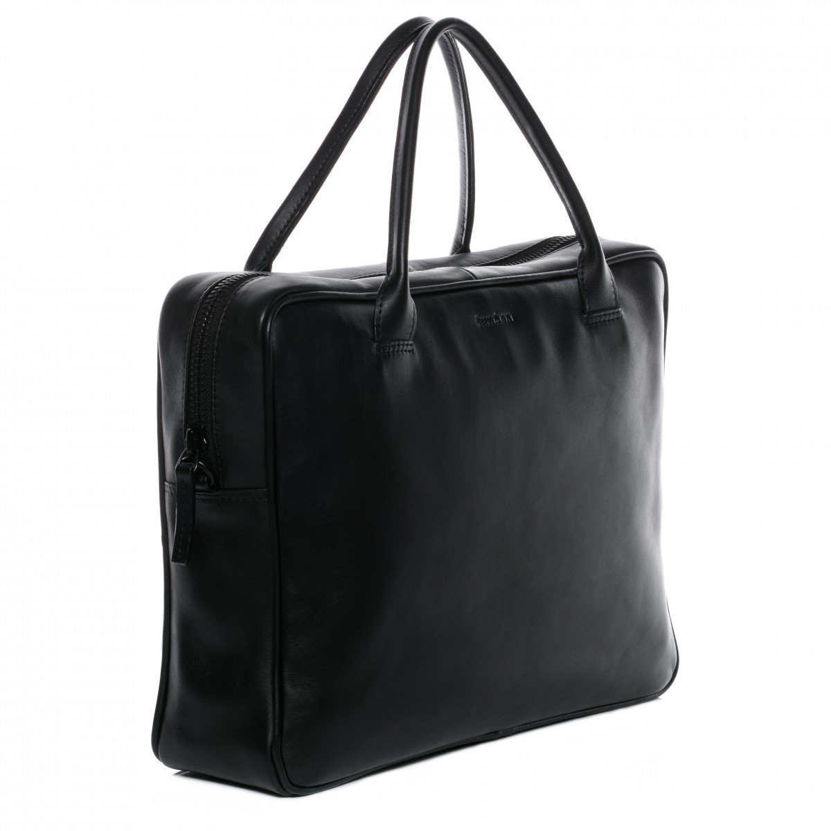 FEYNSINN Laptoptasche echt Leder Aktentasche 15 Zoll Laptop Fach schwarz, Laptoptasche 15,4 Zoll, Aktentasche Echtleder Damen Herren schwarz